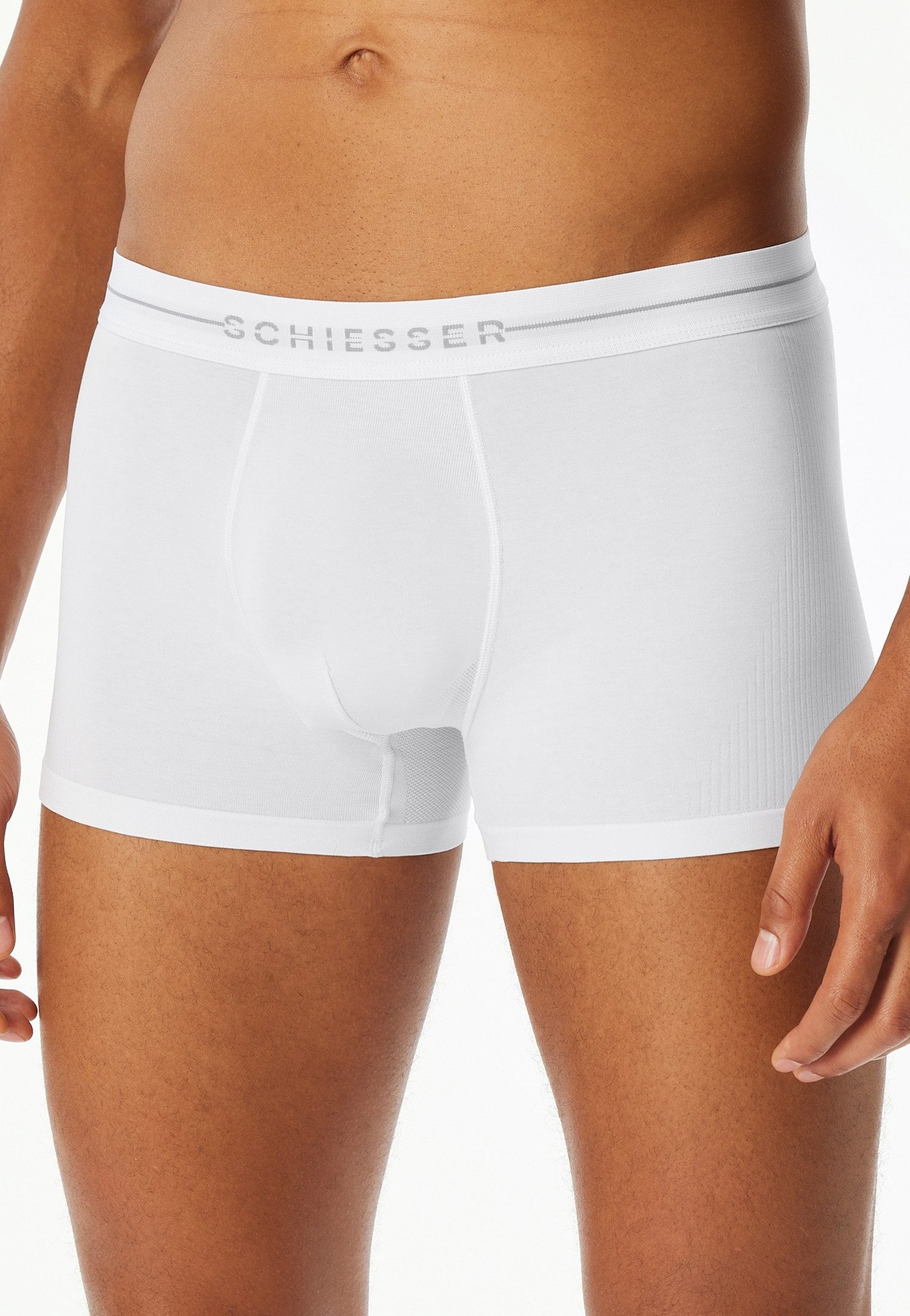 Schiesser Boxershorts Cotton Flex (2er Pack) Baumwollmischung, ohne störende Seitennähte, superweich