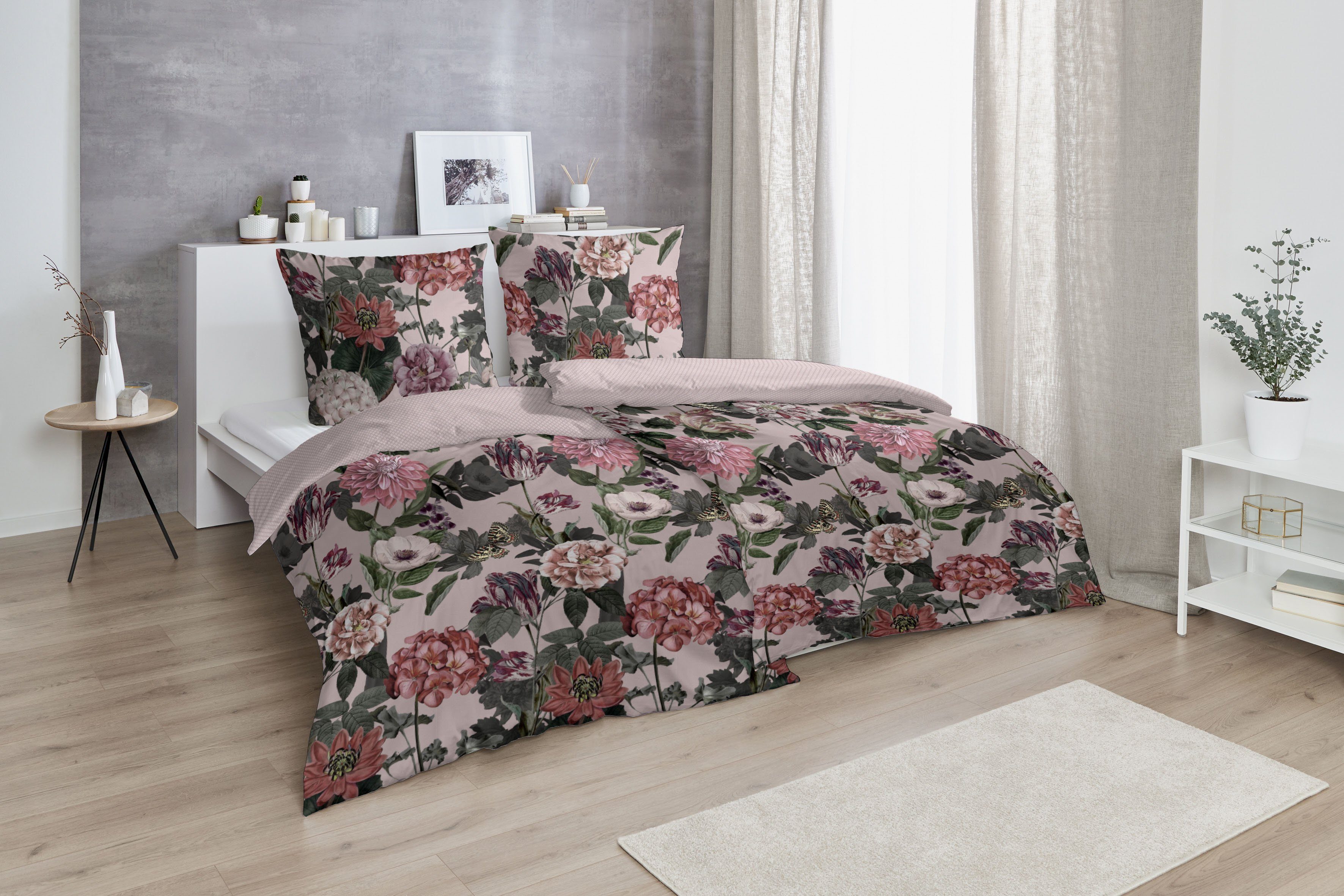 Primera Bettwäsche Mako-Satin Bettwäsche "Blümerant", Mako-Satin, günstig online kaufen