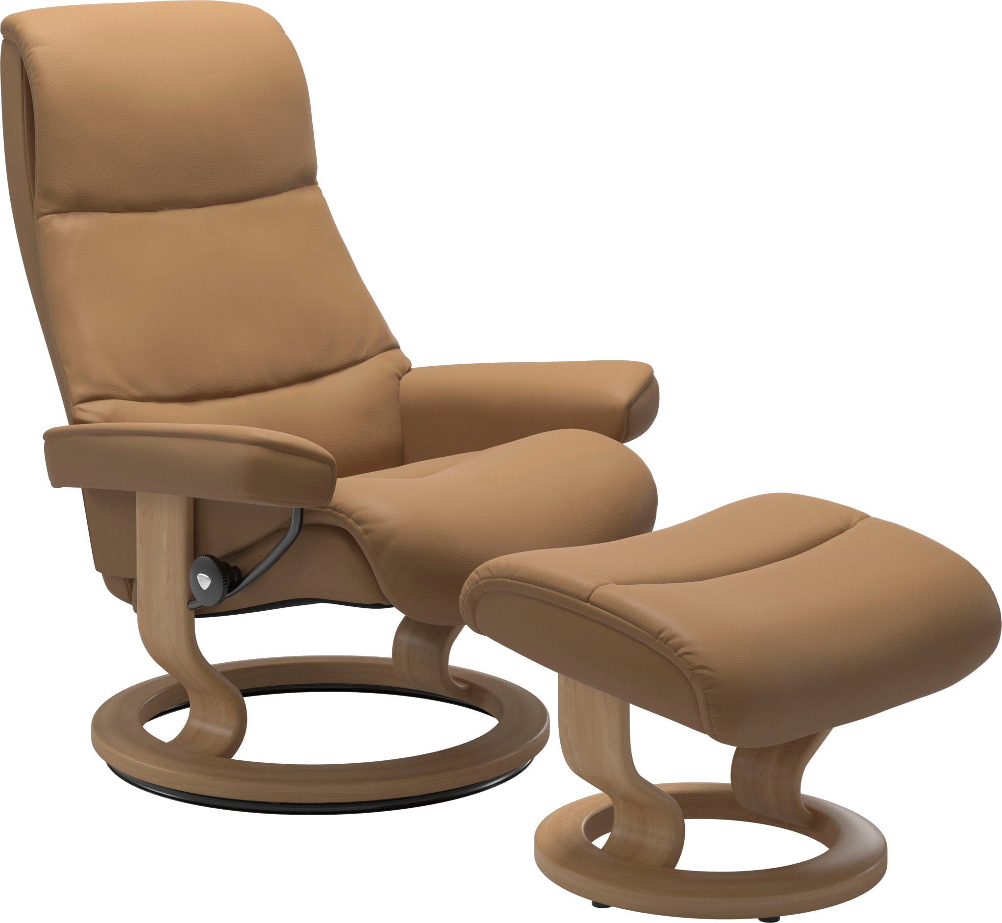 Relaxsessel Eiche Classic S,Gestell View (Set, Base, Größe Hocker), Relaxsessel Stressless® mit mit