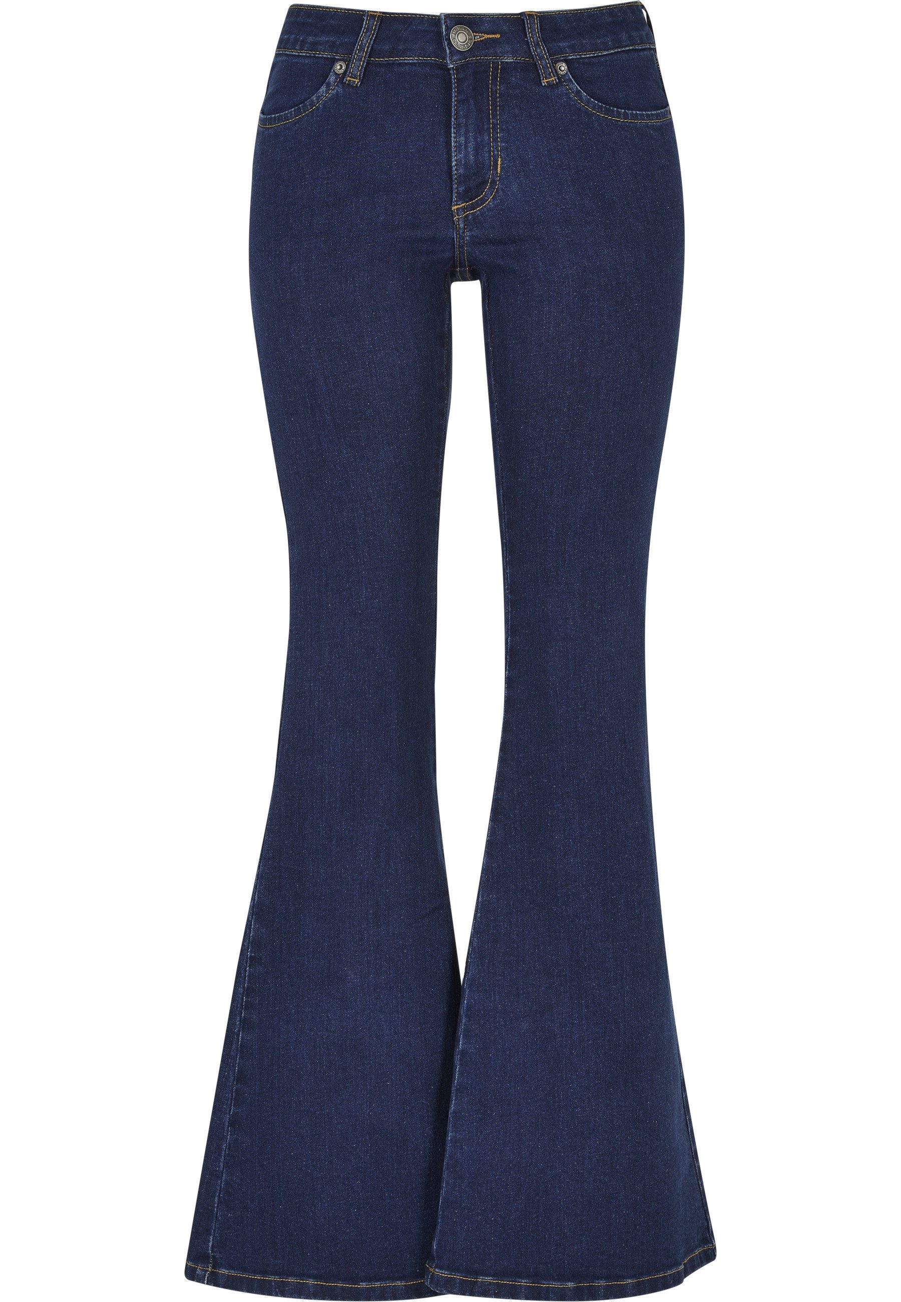 Bequeme Jeans Urban Classics Damen Ladies Organic Low Waist Flared Denim