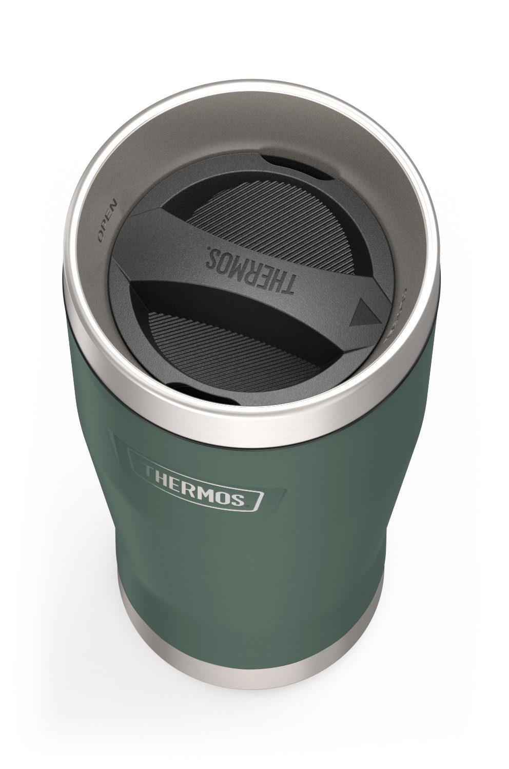 THERMOS Thermobecher ICON MUG, rutschfester Boden, 360° Trinkfunktion, spülmaschinenfest, 1-tlg., Edelstahl, Kunststoff, Silikon, 0,47l, 7h heiß & 22h kalt, absolut dicht, Dura-Seal-Deckel