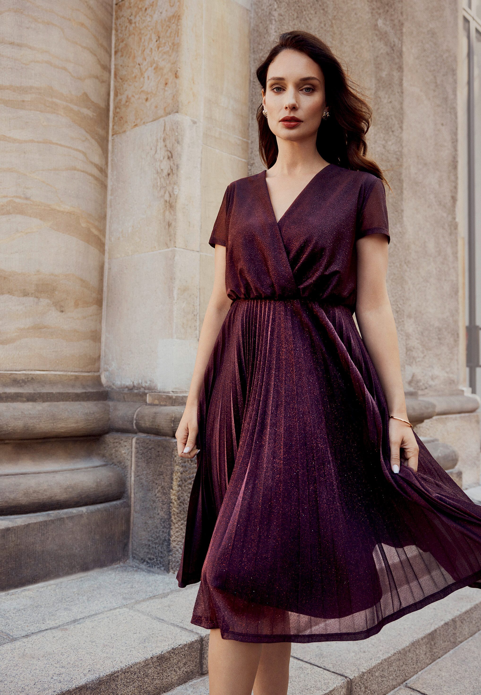 Vera Mont Cocktailkleid Damen mit Plissee