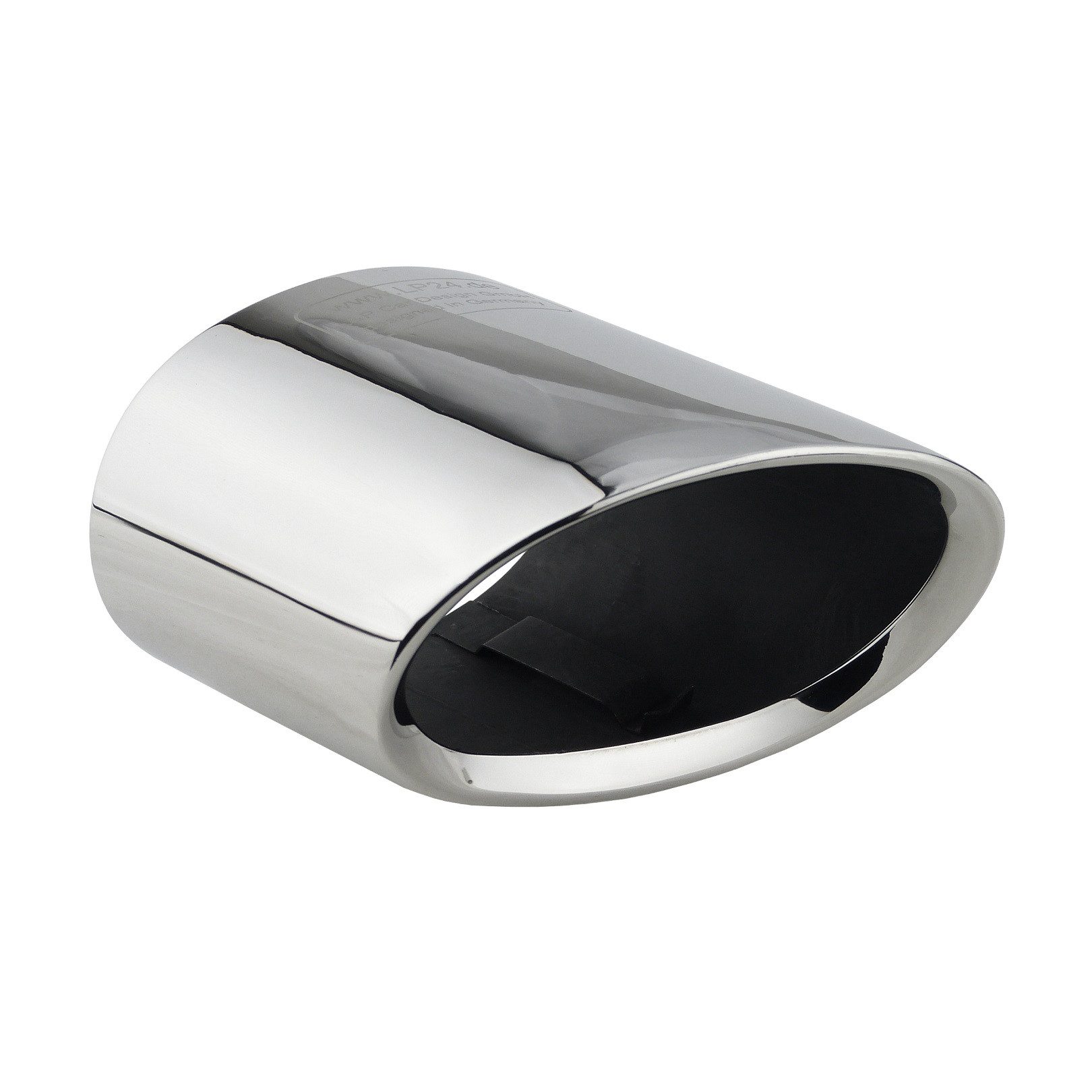 L & P Car Design Auspuff-Flexrohr 1 Auspuffblende Oval Chrom poliert Edelstahl für 1er BMW, 100 mm