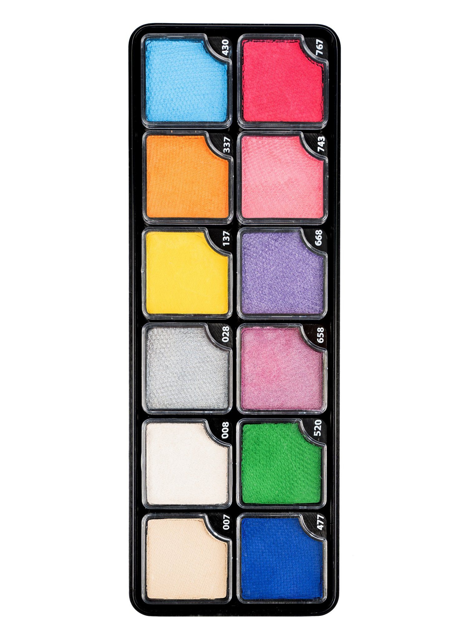 Metamorph Театральный грим Aqua Make-up Color Disco - Fasching Schminkkasten, Hochwertige Wasserschminke, Palette mit 12 verschiedenen Цвета(ов)