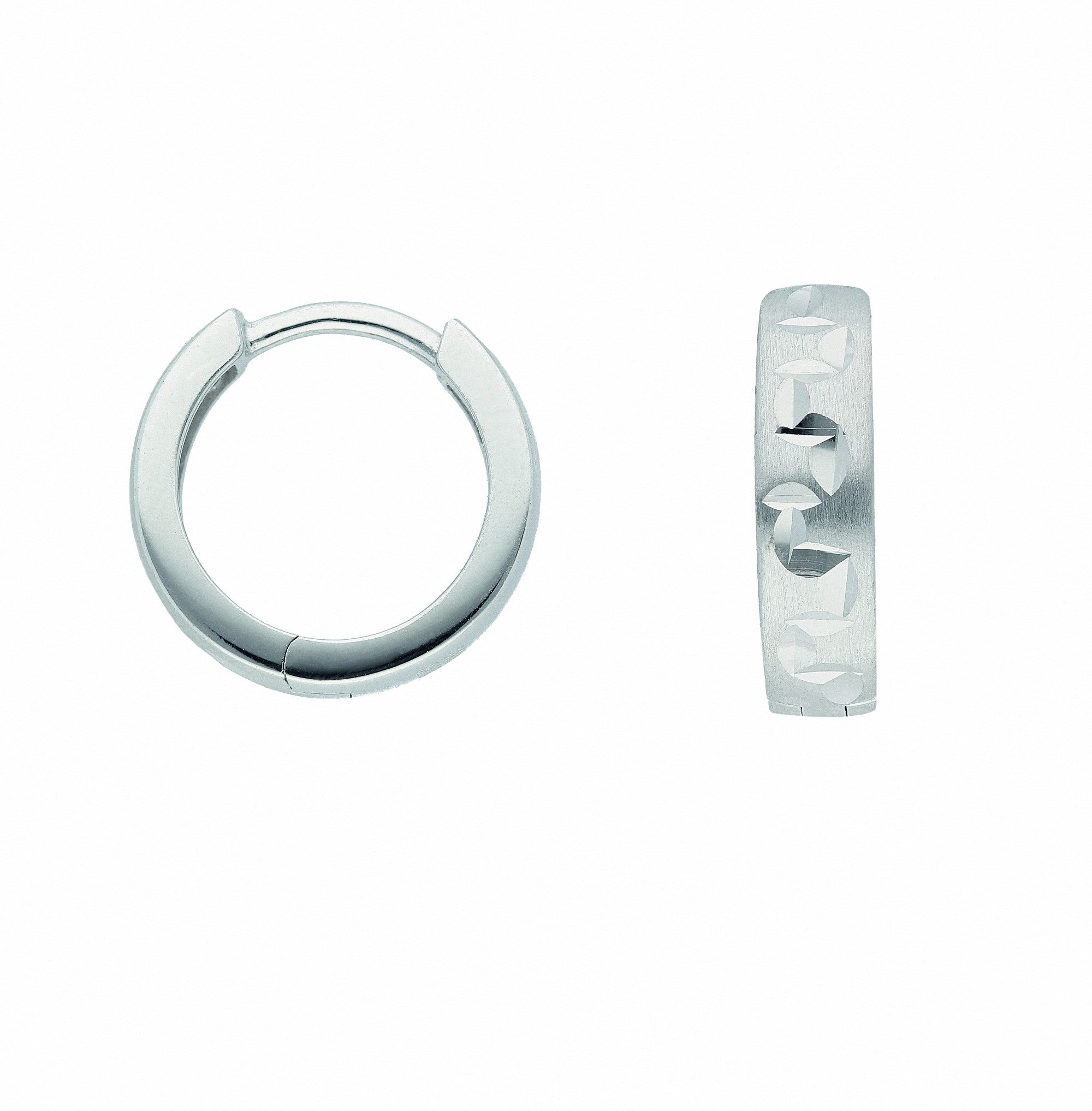 Adelia´s Paar Creolen Creolen Ohrringe 333 Weißgold (8K) – Goldohrringe, Goldohrringe