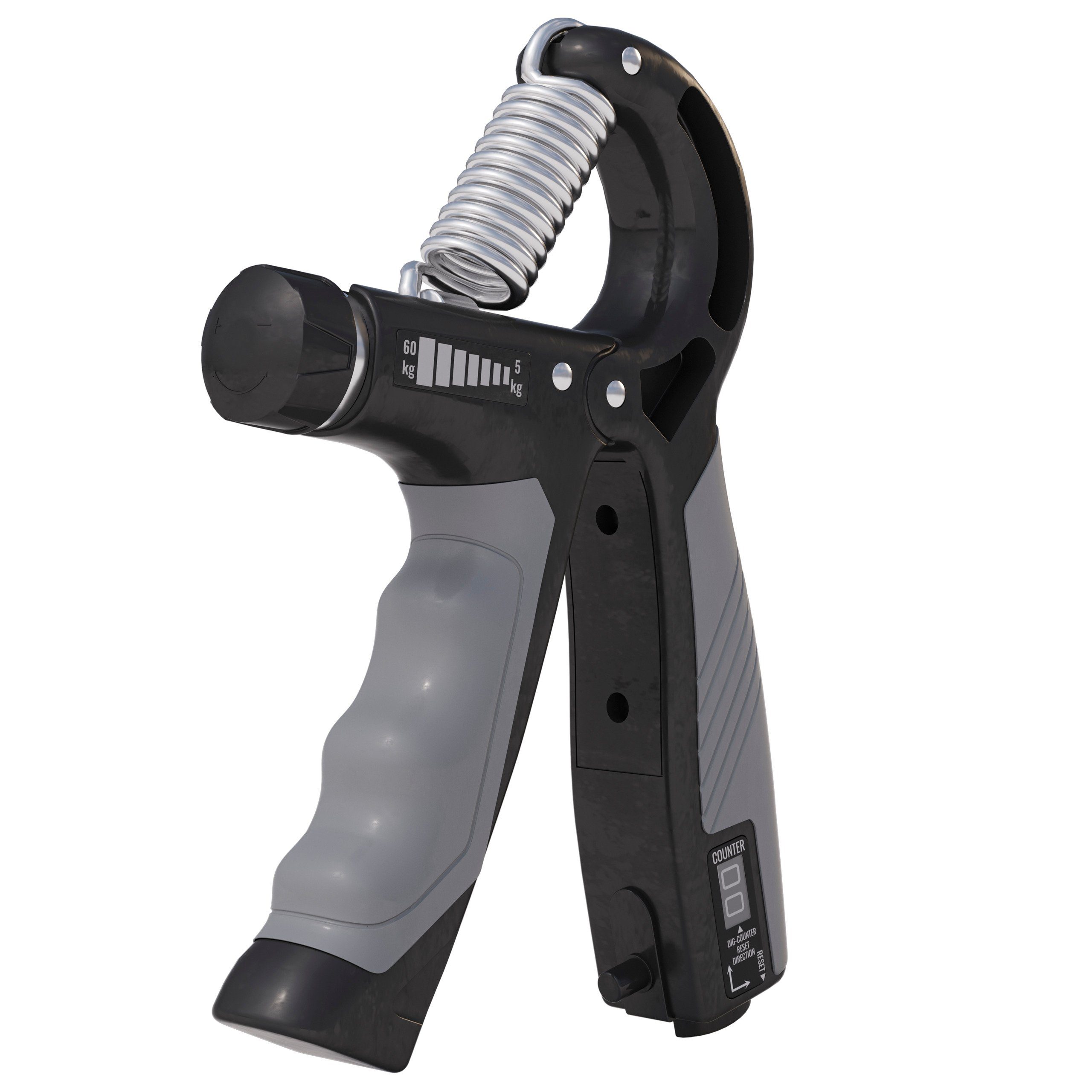 GORILLA SPORTS Handmuskeltrainer Fingerhantel, 5-60kg Verstellbar, mit Zählfunktion, rutschfest (1-St)