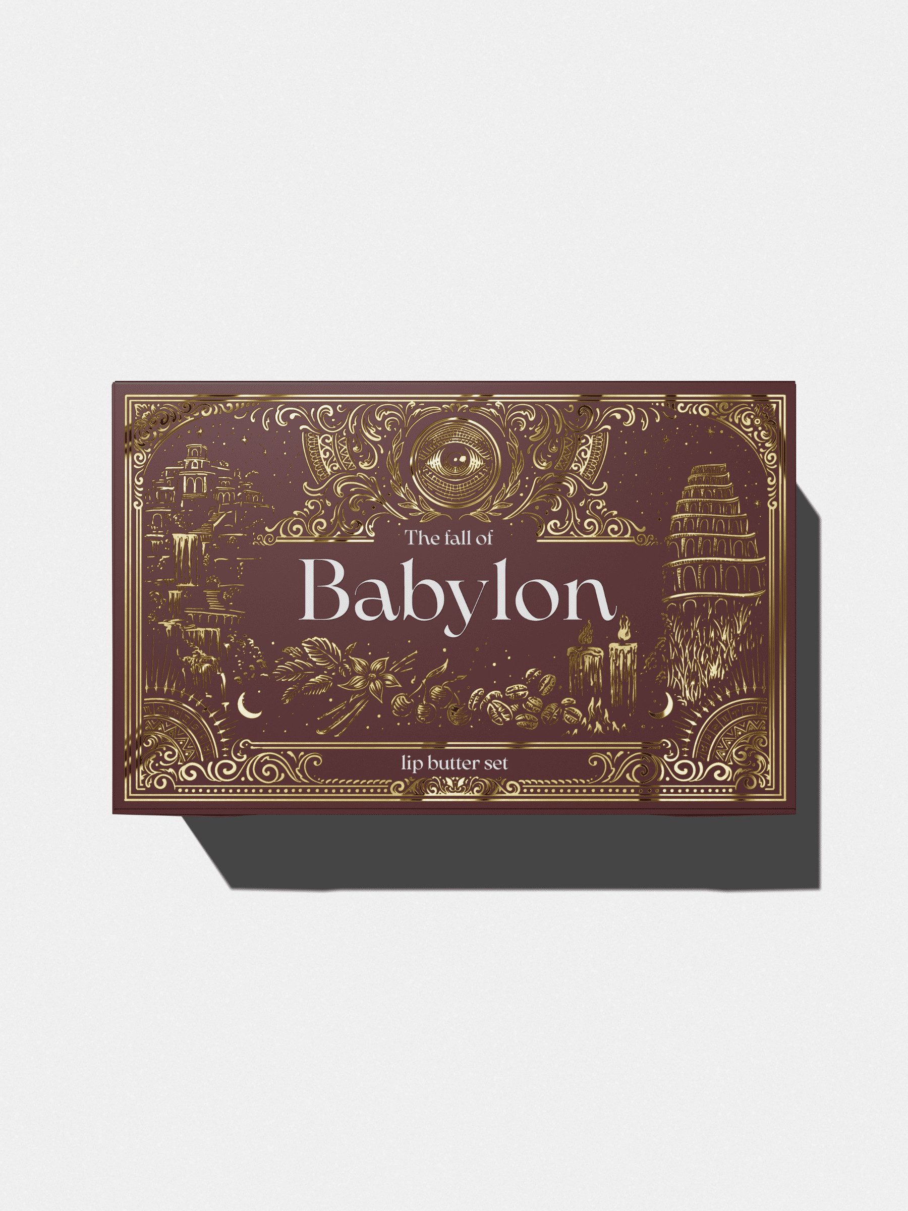 NOC. Cosmetics Lippenpflege-Set NOC. The Fall of Babylon Lip Butter Set, 4-tlg., mit Palmitoyl Tripeptide-1, Squalan, Sheabutter und Vitamin E