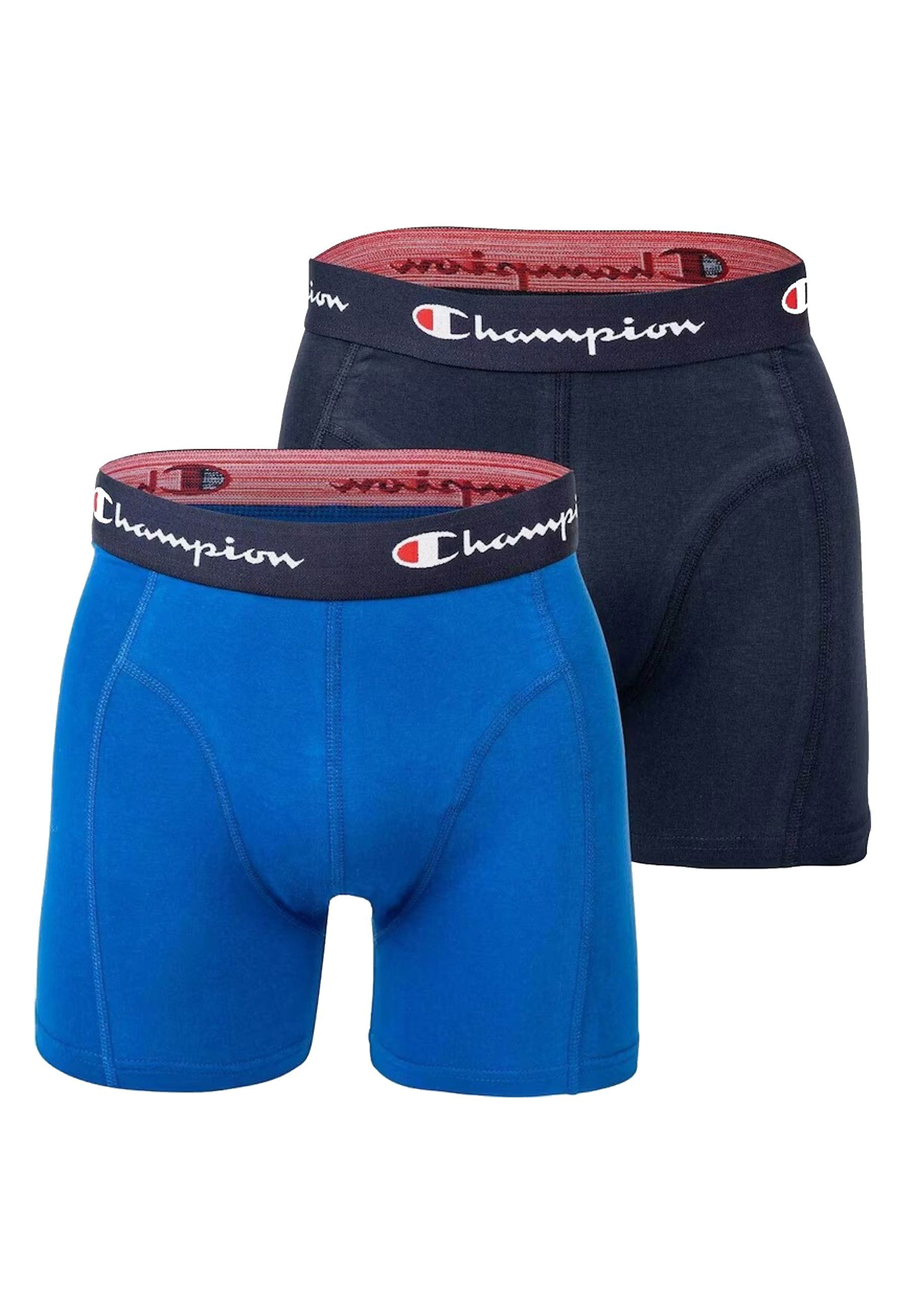 Champion Doppelpack Basic Boxershorts Boxershorts blau Trunks