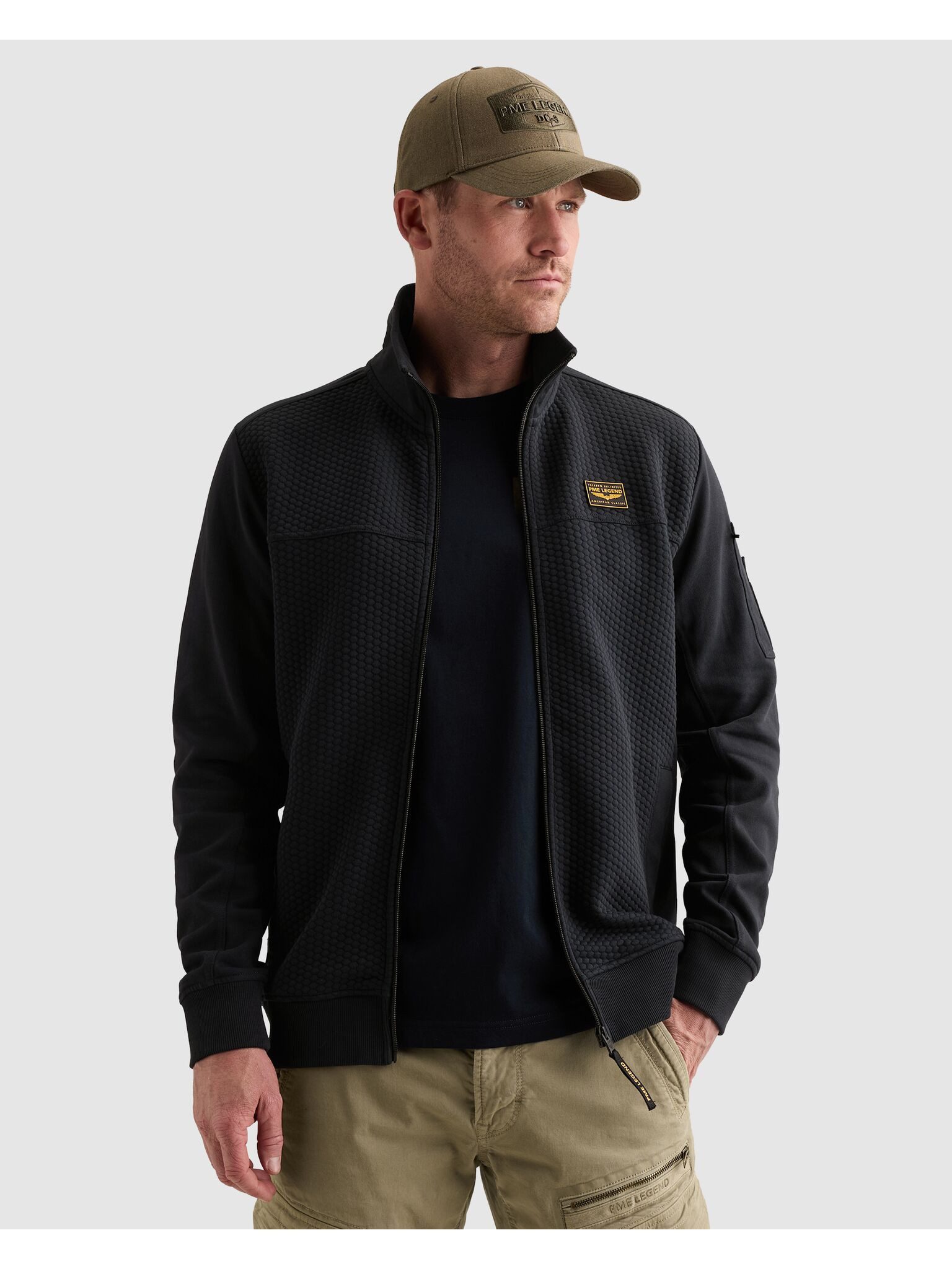 PME LEGEND Sweatjacke mit seitlichen Eingrifftaschen