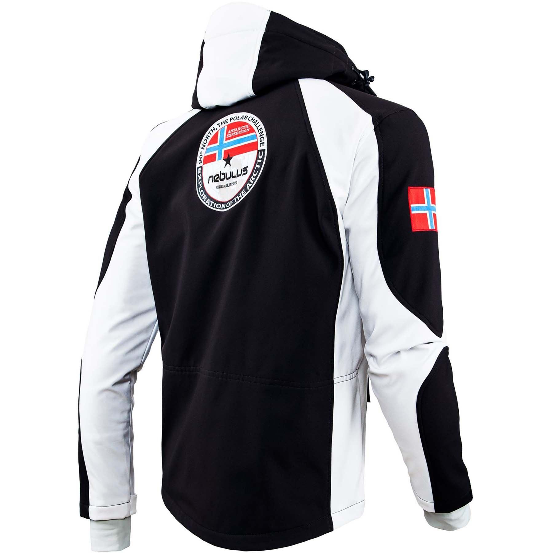 Nebulus Skijacke ROCKSHELL, Q300 - Herren, schwarz-weiß, L