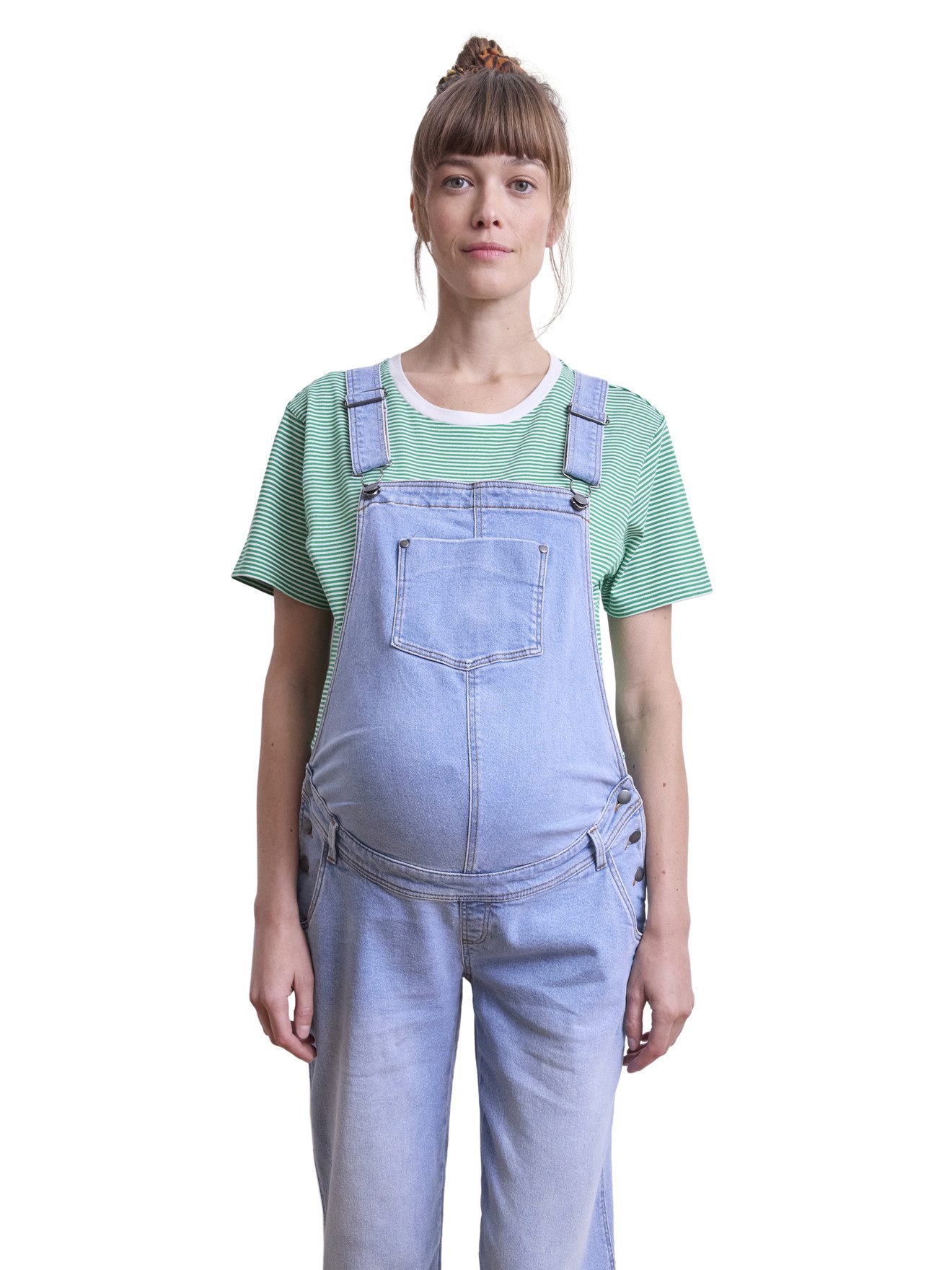 vertbaudet Umstandsoverall Latzjeans für Schwangerschaft & Stillzeit Mom-Fit Bundweite verstellbar, Mom-Fit