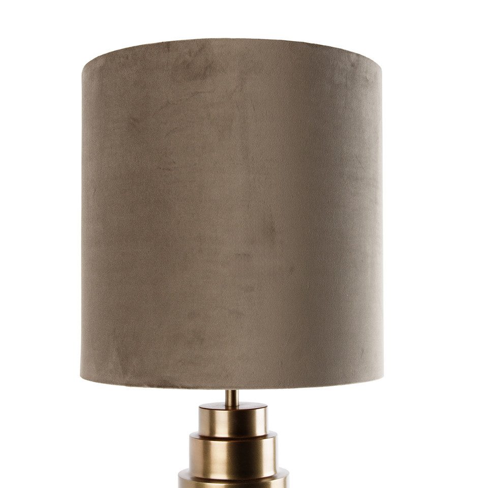 Qazqa Tischleuchte Bruut, ohne Leuchtmittel, E27, Taupe, Art Deco, Stahl, 1 günstig online kaufen