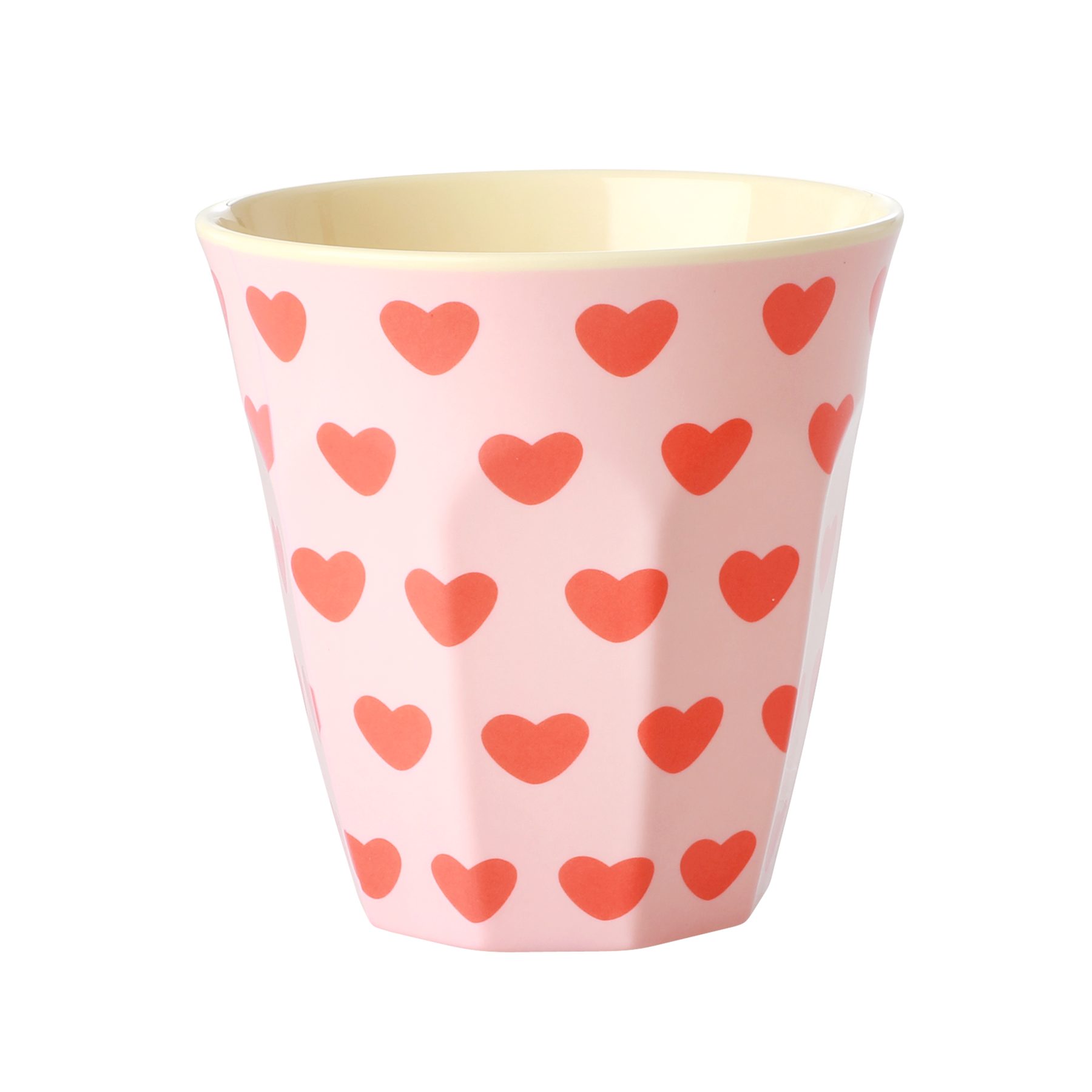 rice Becher Rice Melamin Becher Medium Rosa mit Roten Herzen, Melamin