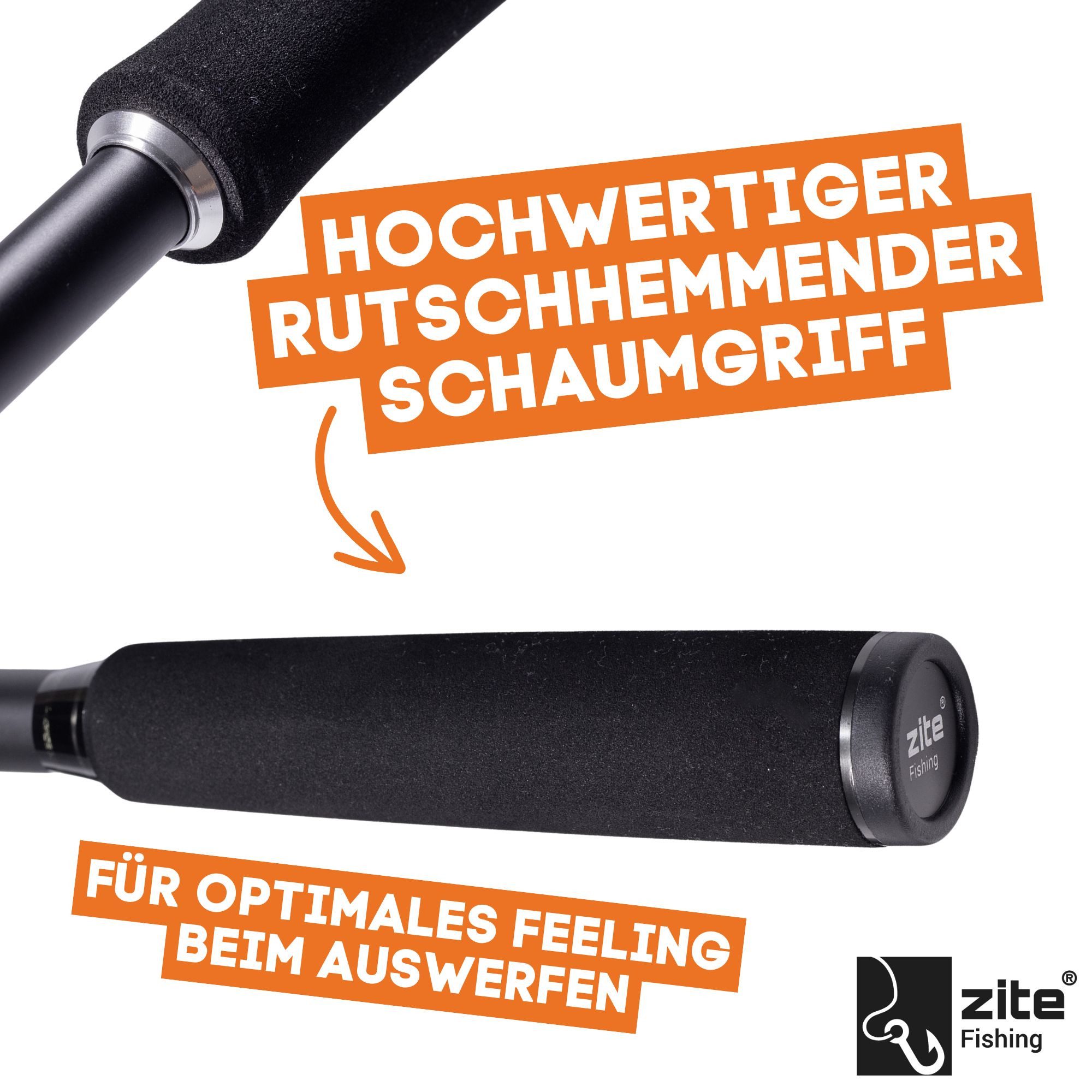 Zite Spinnrute Inzite Pro Stick Zander-Set - Angelrute + Angelrolle mit Zubehör
