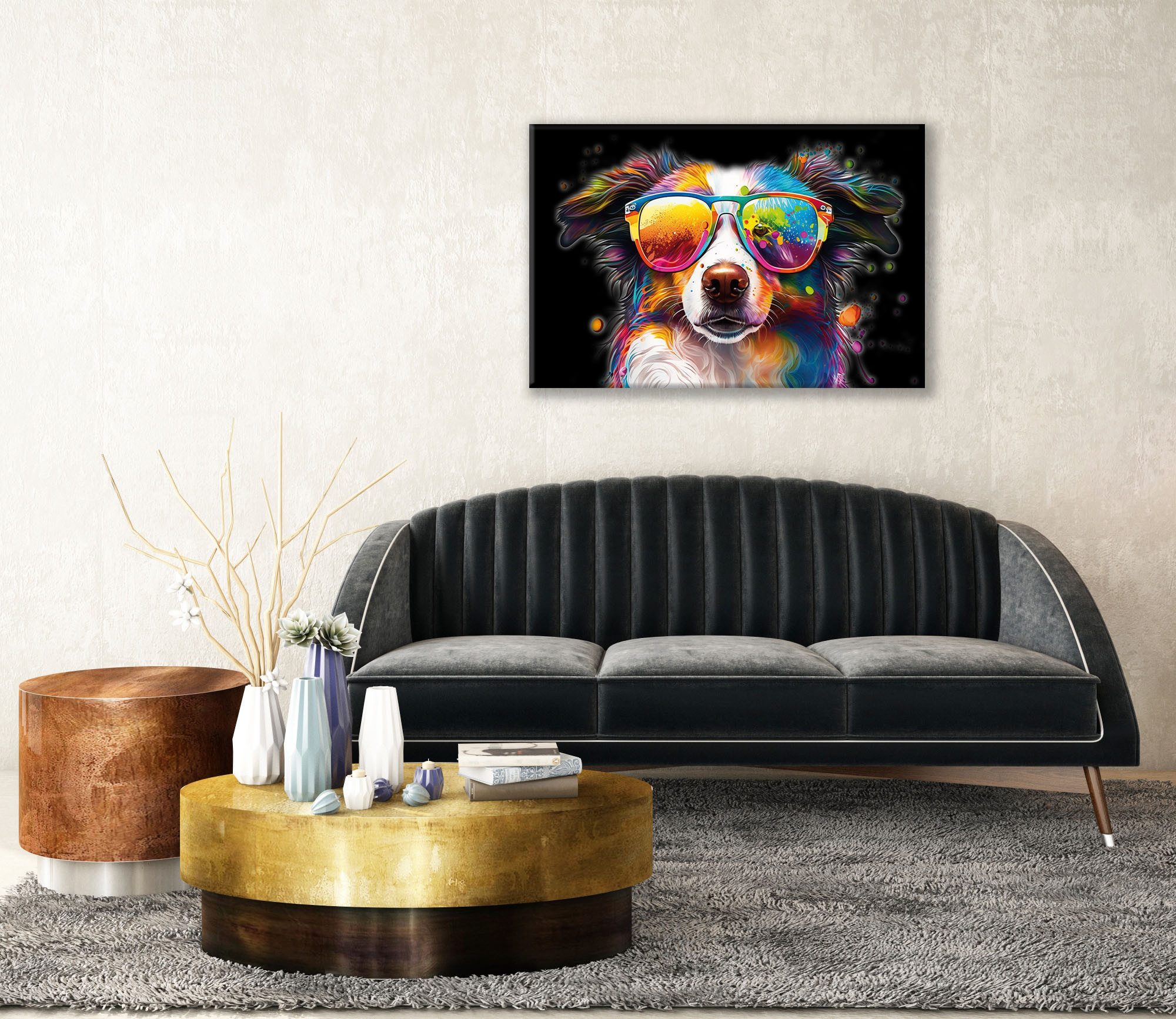 Bönninghoff Leinwandbild, Humor, Hund, Hunde, Hundebilder, Pop Art, Tiere (1 St)