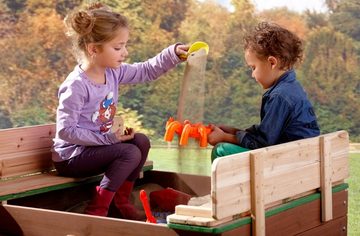 bv-vertrieb Sandkasten Sandkasten Kinder mit Sitzbänken Buddelkiste - (3028)