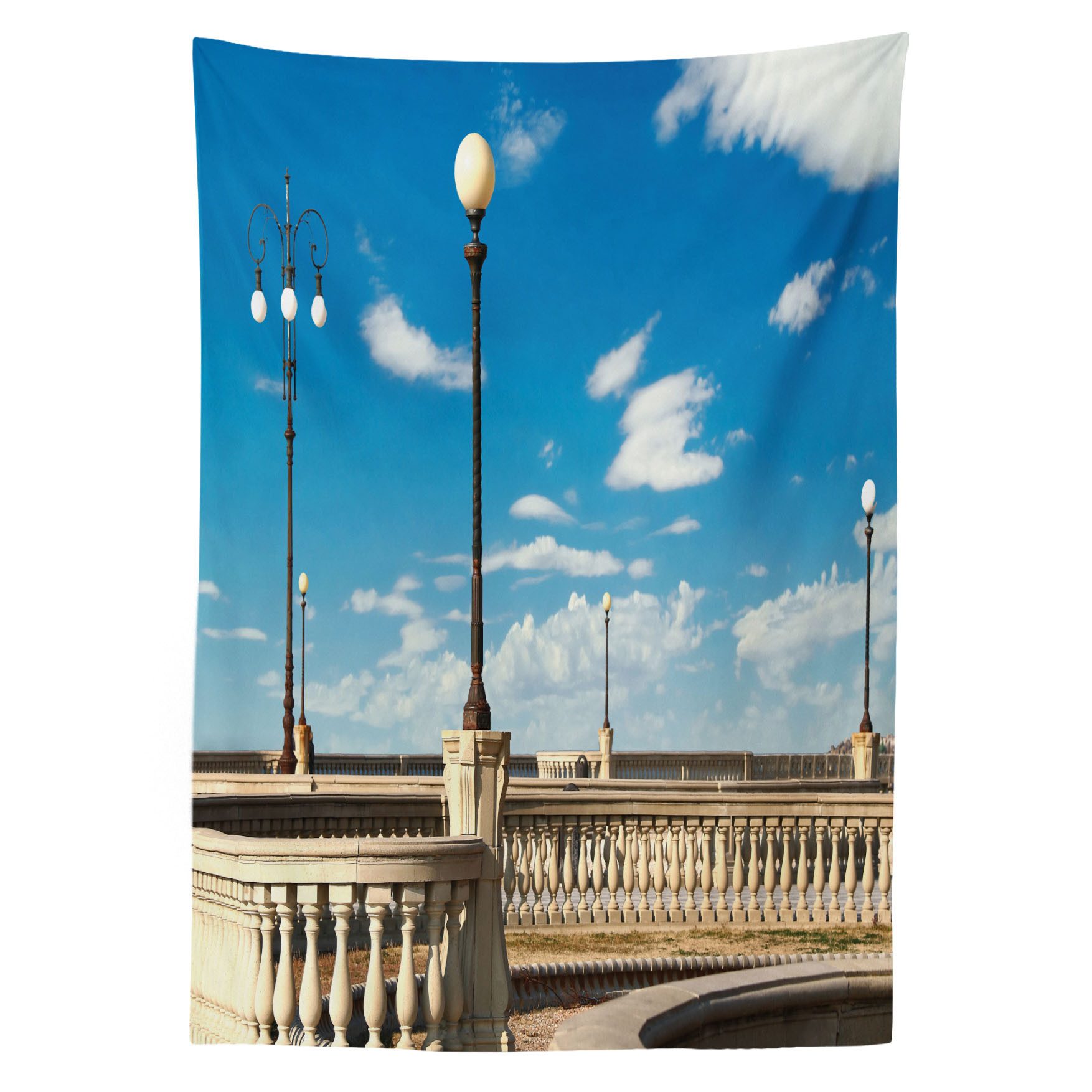 Abakuhaus Tischdecke Farbfest Waschbar Für den Außen Bereich geeignet Klare Farben, Italienisch Mascagni Livorno Straße