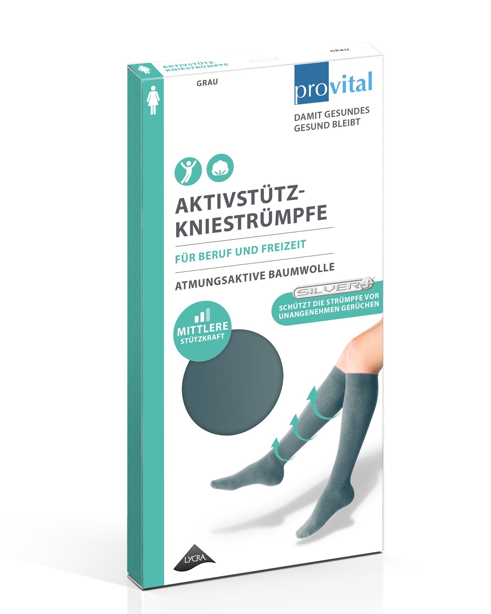 provital Socken provital Damen Kniestrumpf verstärkte Ferse mittlerer Stützkraft provital Damen Kniestrumpf verstärkte Ferse mittlerer Stützkraft
