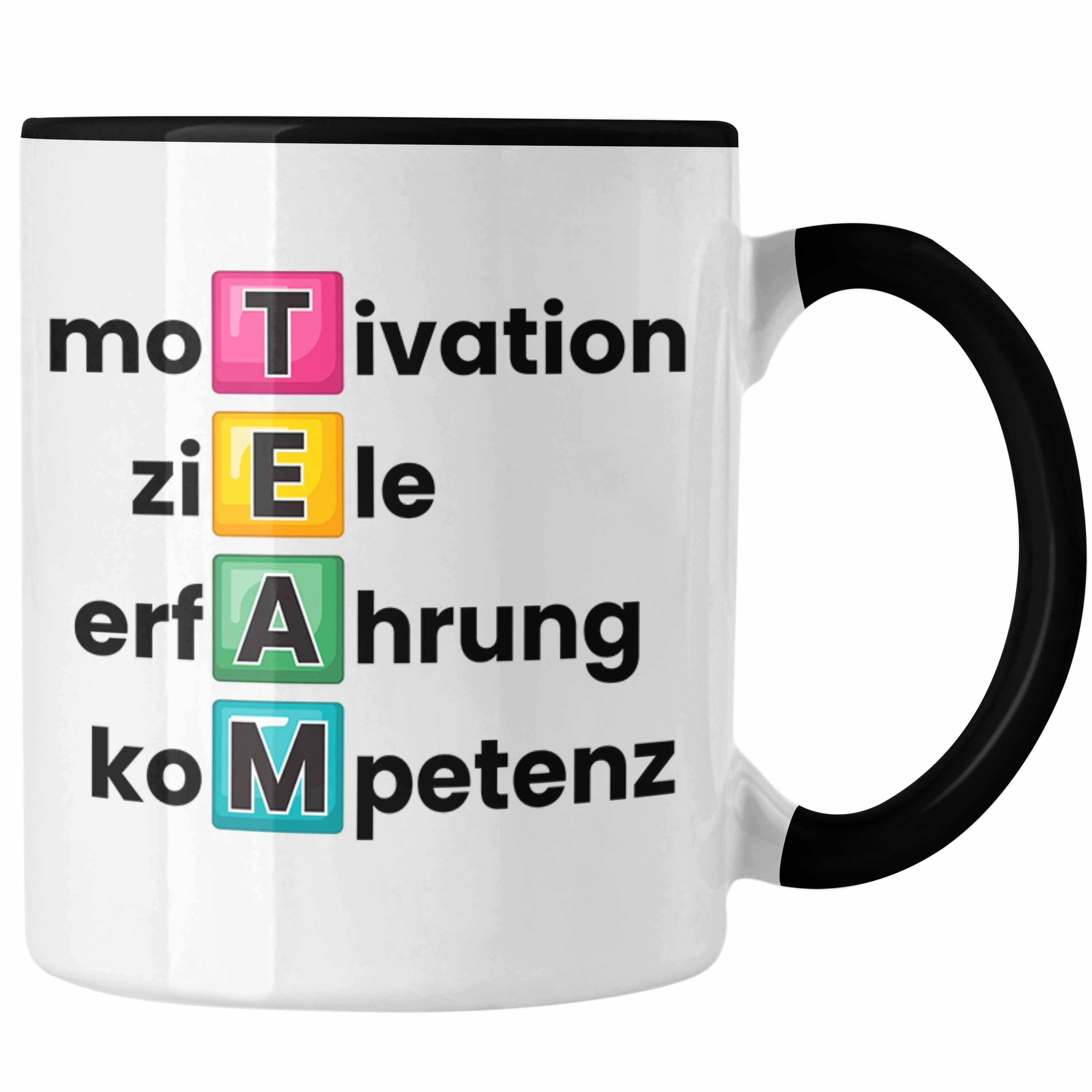 Trendation Motivierendes Schwarz Geschenk Tasse für das Team Tasse Spruch