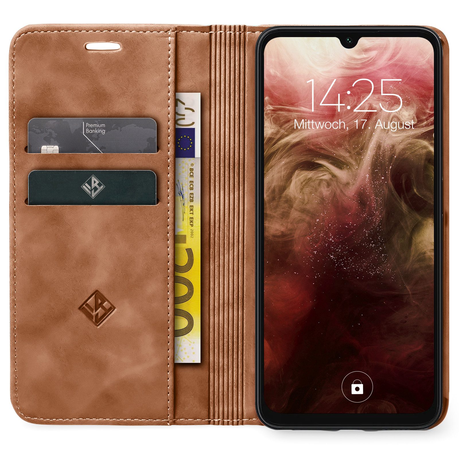 Tec-Expert Handyhülle Tasche Hülle für Samsung Galaxy A41 6.1 Zoll, 6.1, Cover Klapphülle Case mit Kartenfach Fliphülle aufstellbar