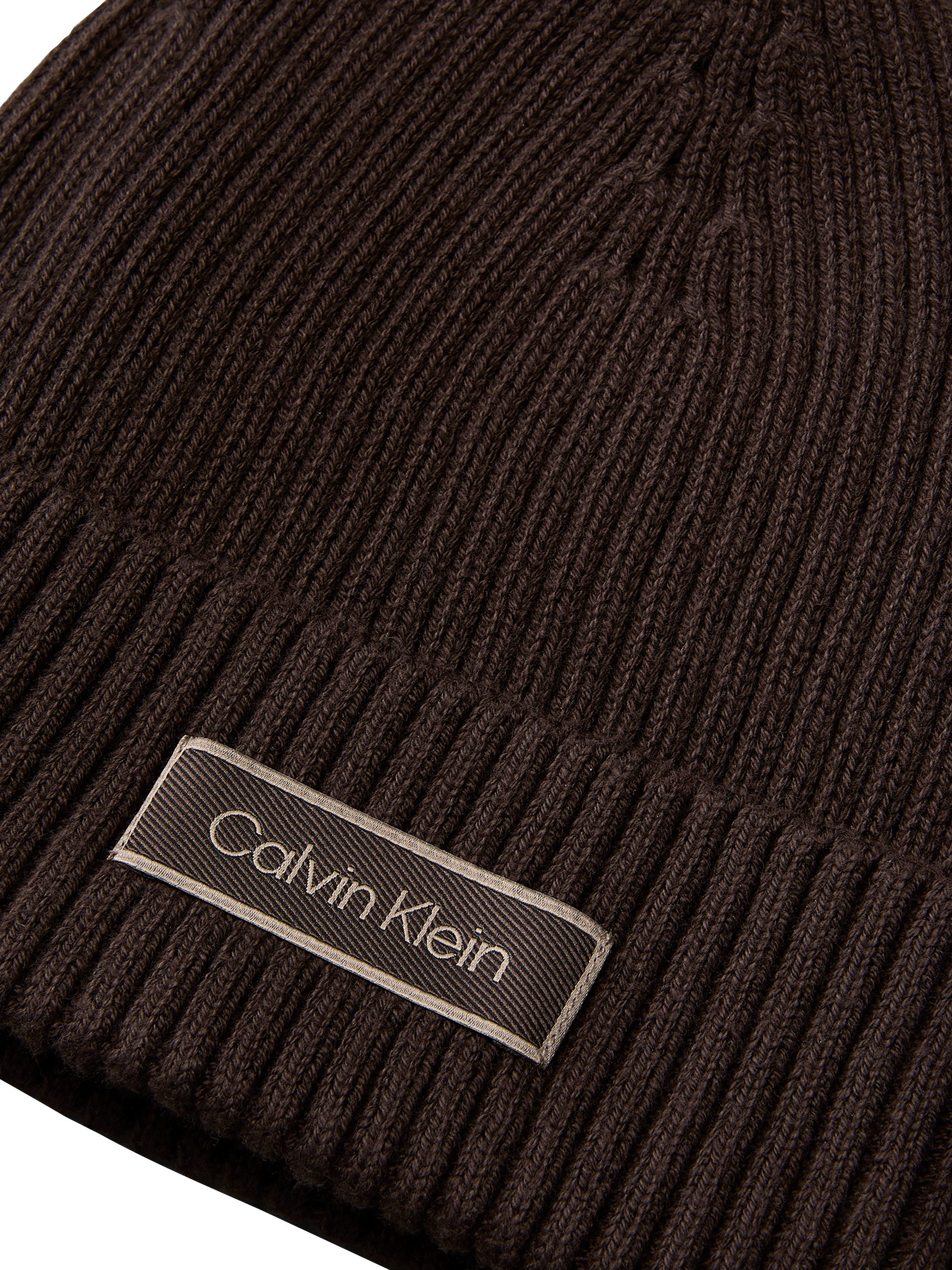 Calvin Klein Jeans Strickmütze mit Markenlogo – Bild 3 von 3