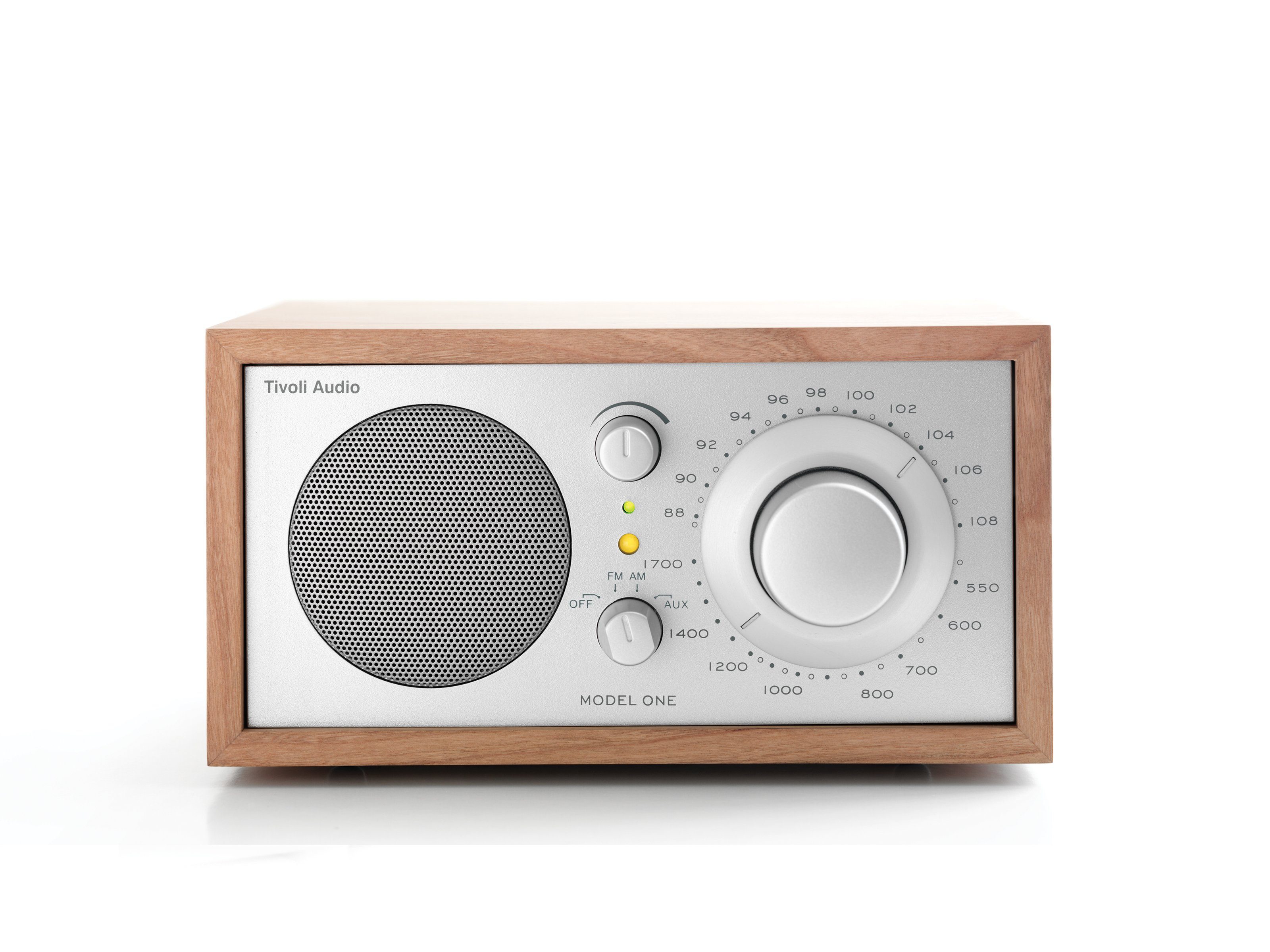 Tivoli Audio Model One Küchen-Radio (FM-Tuner, Küchen-Radio, Retro-Optik, Echtholz-Gehäuse) Kirsche/Silber