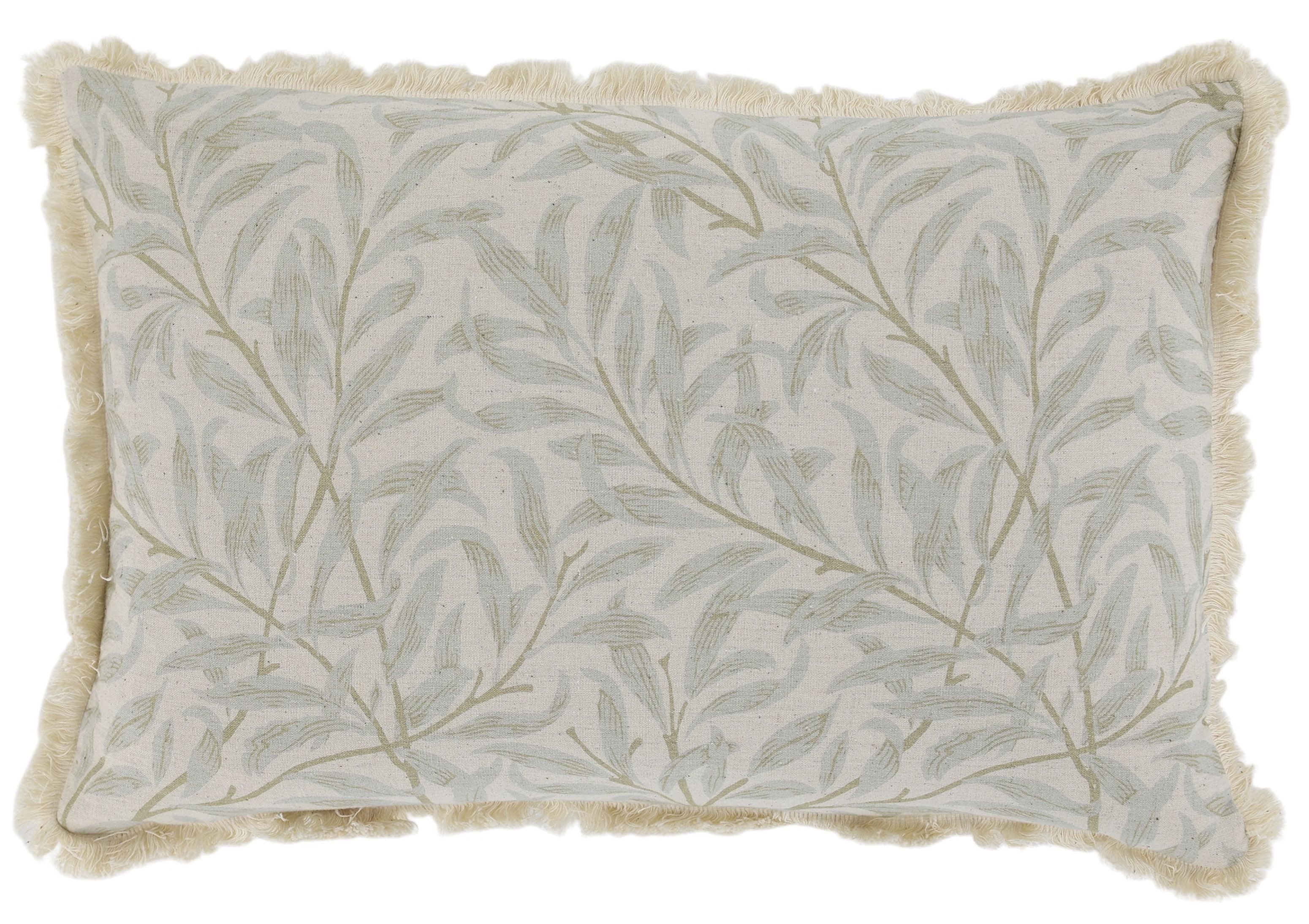 Chic Antique Kissenbezug Chic Antique - Kissenbezug Kissenhülle 50x35cm Blattmuster Opal Creme