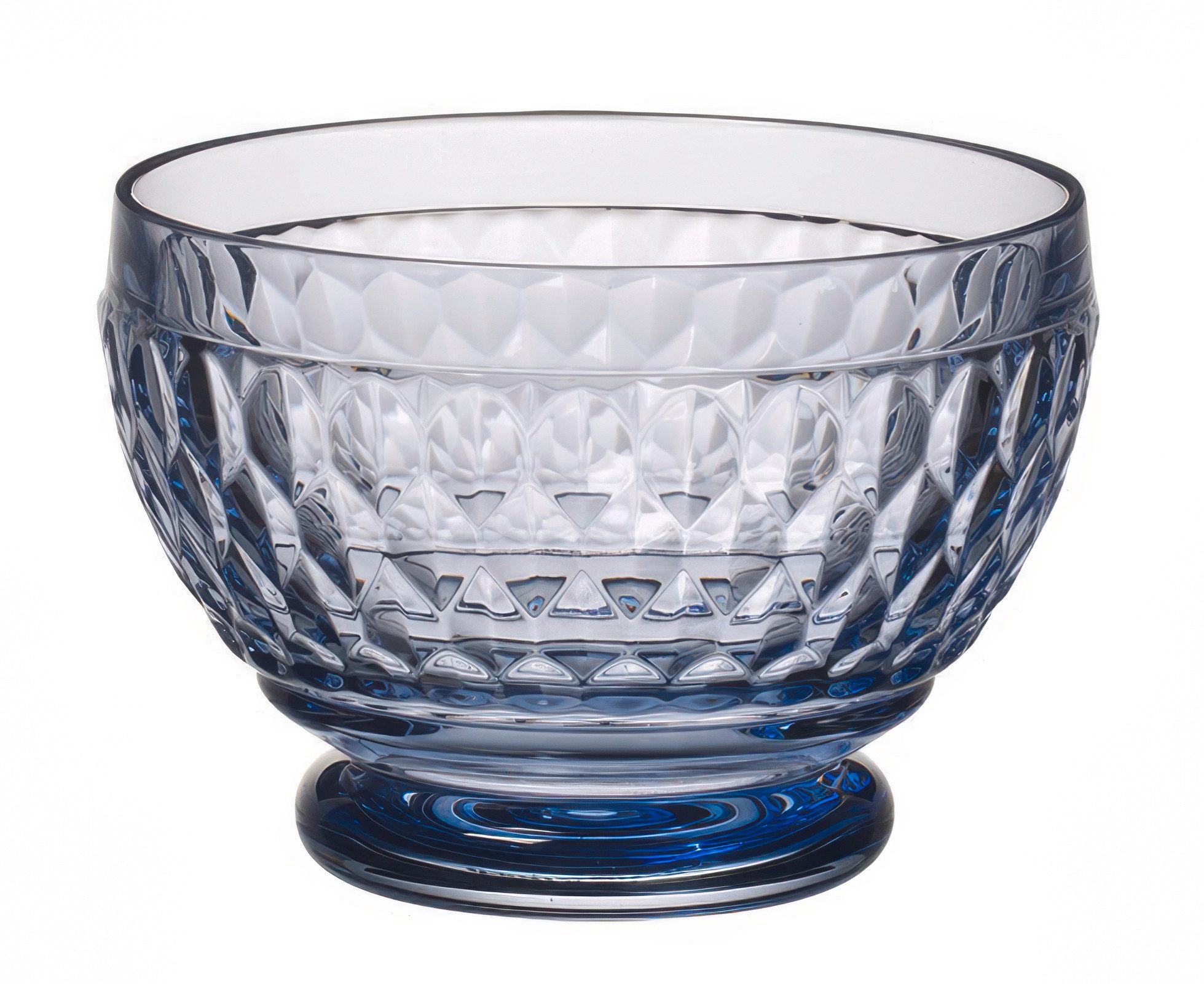 Villeroy & Boch Dessertschale Boston Coloured, Kristallglas, Spülmaschinengeeignet, Blau, Boston Coloured, H: 8.1cm