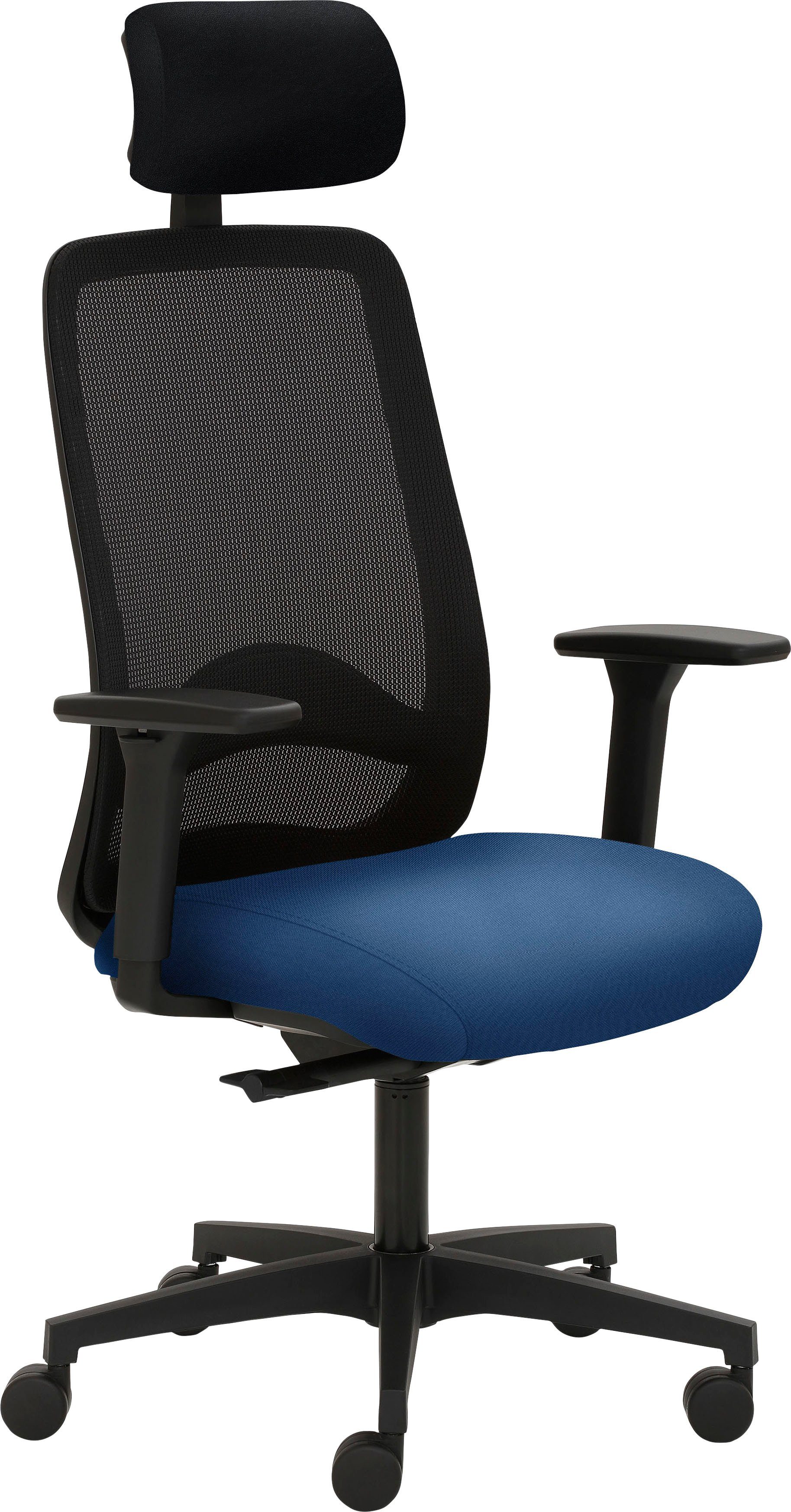 Mayer Sitzmöbel Drehstuhl 2228, 3D Armlehnen, Kopfstütze, Sitztiefenverstellung Blau | Blau