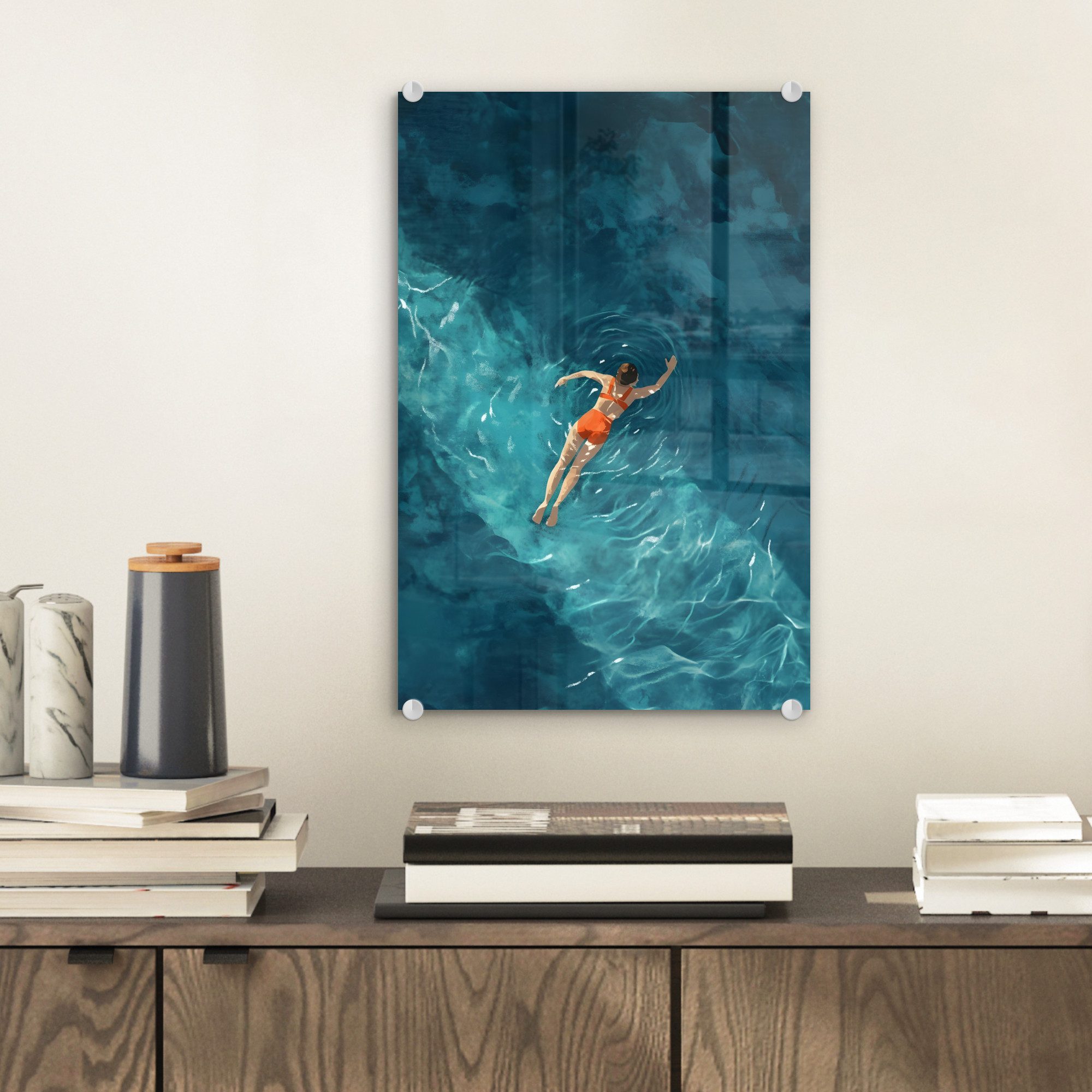 MuchoWow Acrylglasbild Frau - Wasser - günstig online kaufen
