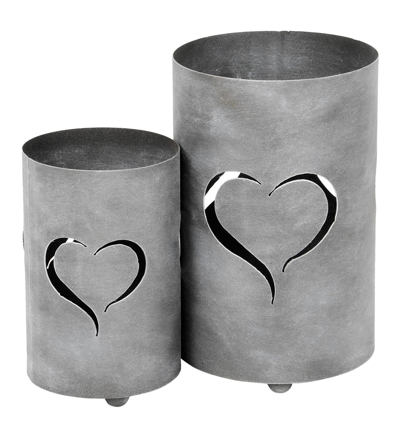Levandeo® Kerzenlaterne, 2er Set Windlicht Herz günstig online kaufen