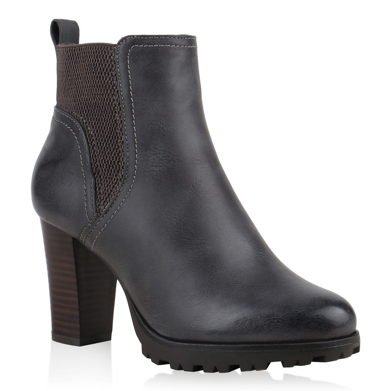 VAN HILL 812569 Chelseaboots Gefütterte Chelsea Boots Damen Block Absatz St günstig online kaufen