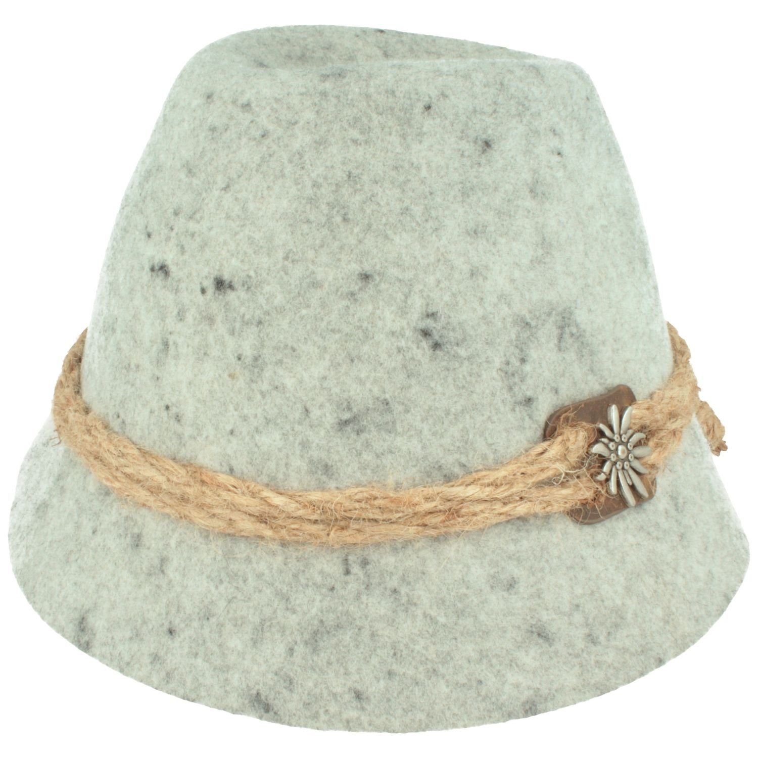 Breiter Filzhut Herren Trachtenhut Sepplhut mit Einschlag günstig online kaufen