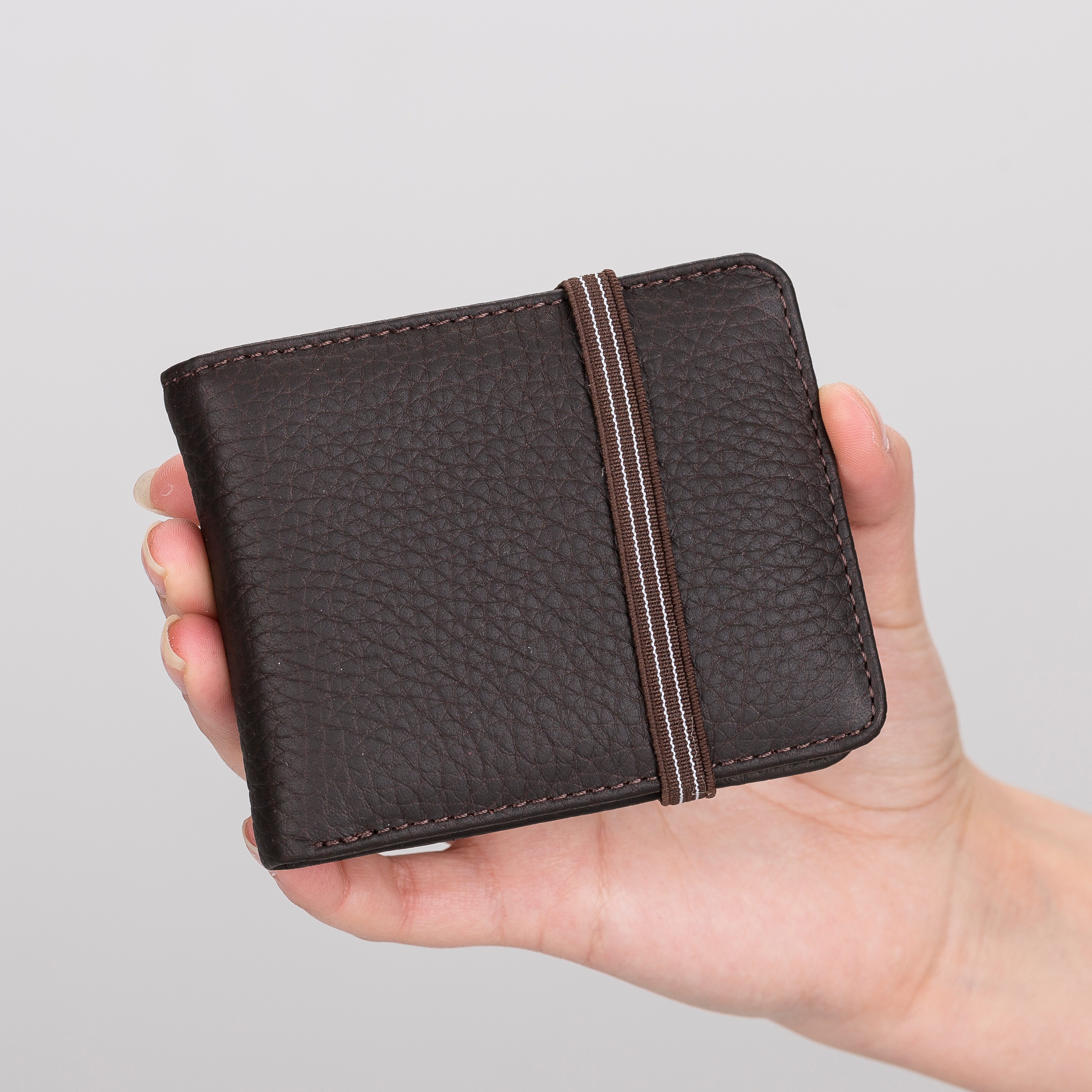 Renna Leather Geldbörse Herren Geldbörse mit Ausklappbarem Ausweisfach