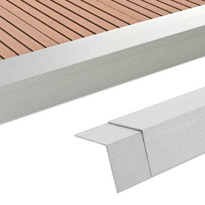 Teppichboden 5 Stk. Verkleidungswinkel Verkleidungen Aluminium 170 cm Silber, vidaXL, Höhe: 4.5 mm
