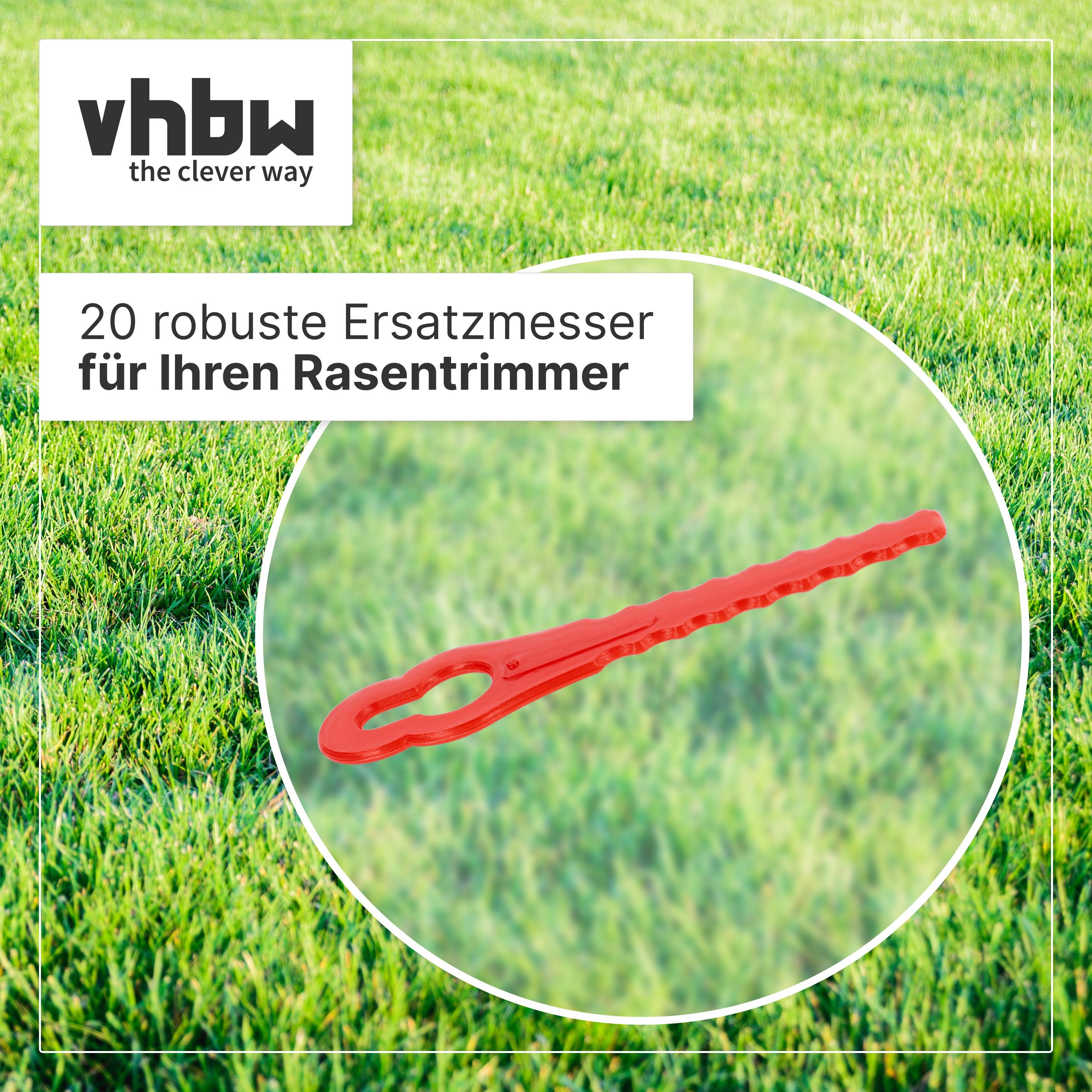 vhbw Rasenmähermesser Ersatzmesser passend für Güde RT 18-201-05, RT 18-0 Rasentrimmer