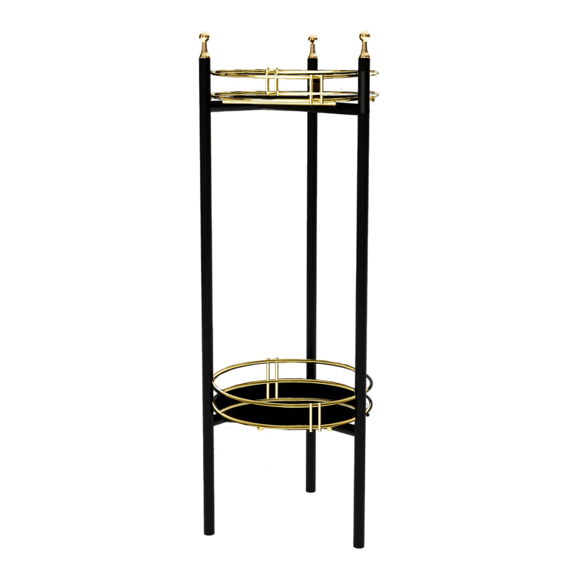 en.casa Blumenständer, »Oulainen« 79x28x28cm Metall Schwarz / Gold günstig online kaufen
