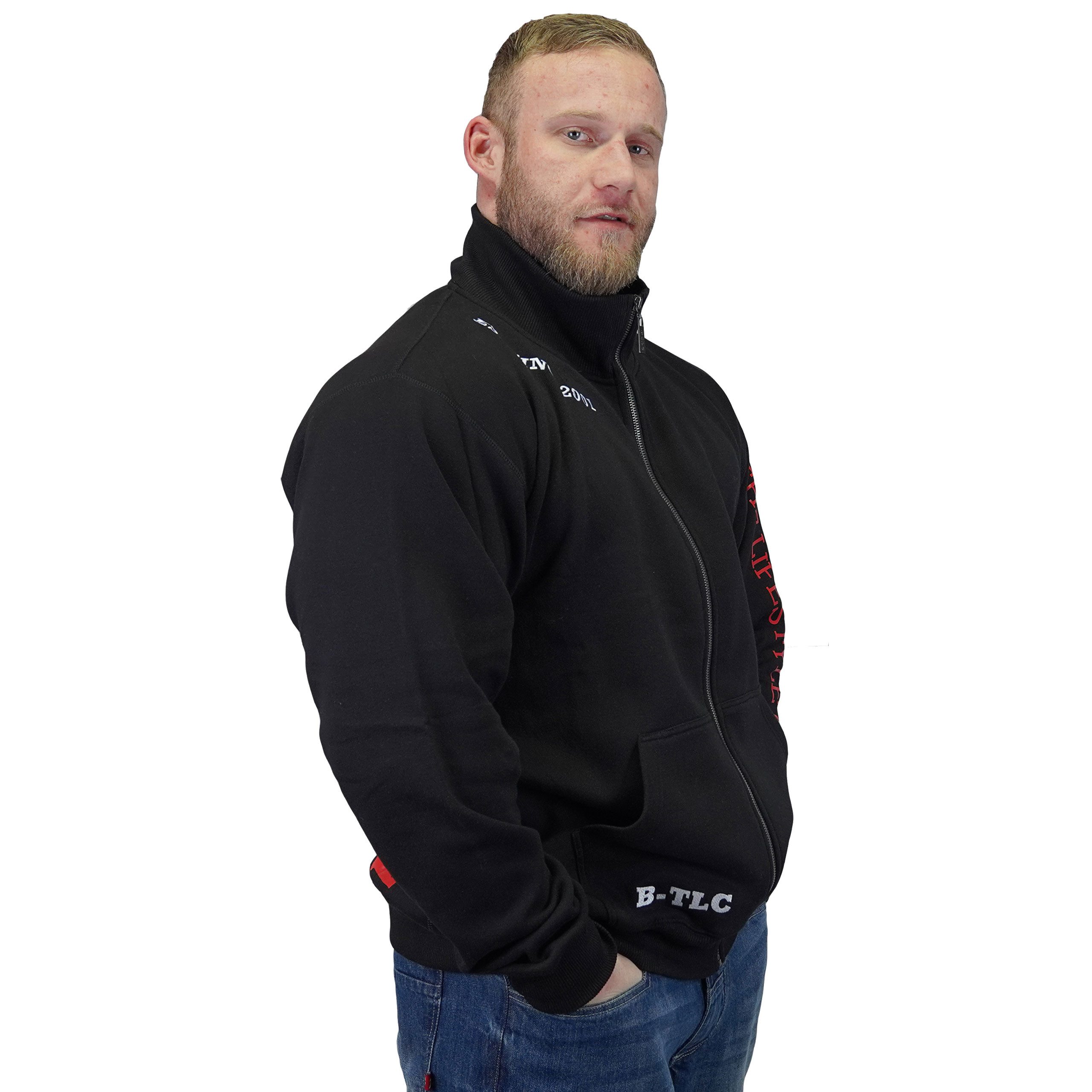 BRACHIAL THE LIFESTYLE COMPANY Trainingsjacke Brachial Zip-Sweater "Gym" schwarz/weiß