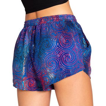 PANASIAM Strandshorts Damen Shorts Wachsbatik für Strand Yoga oder Meditation farbecht und angenehm zu Tragen Relaxshorts Damenshorts kurze Sporthose