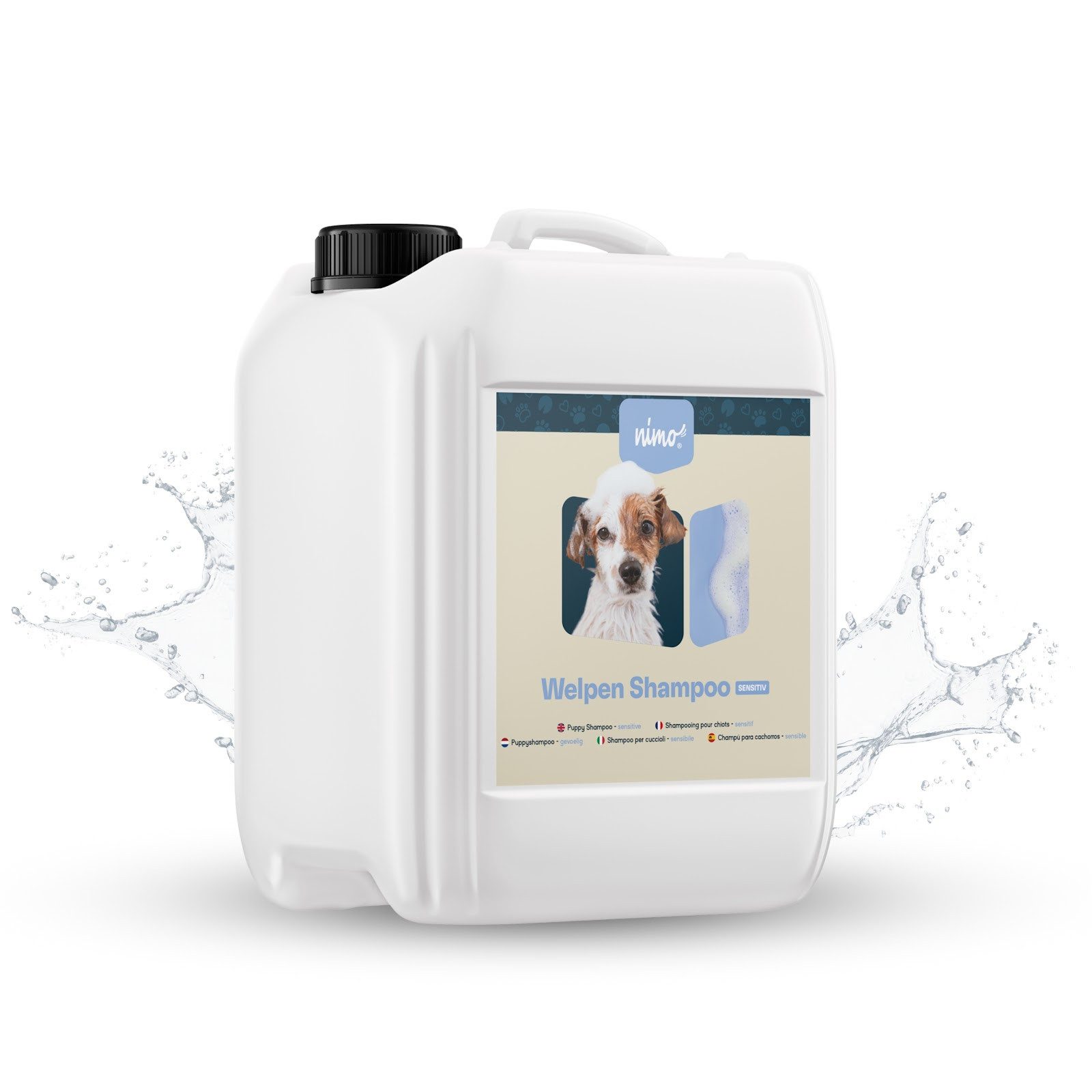nimo Tiershampoo Welpen Shampoo sensitiv, 5000 ml, (1-St), gegen Juckreiz und Trockenheit