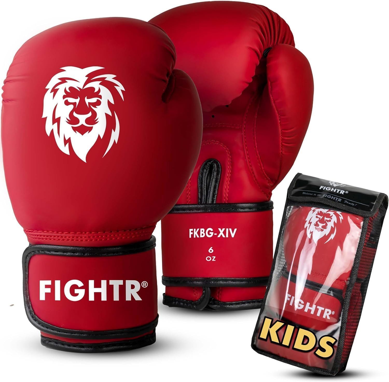 FIGHTR Kinderboxhandschuhe aus Kunstleder für Training & Kampfsport