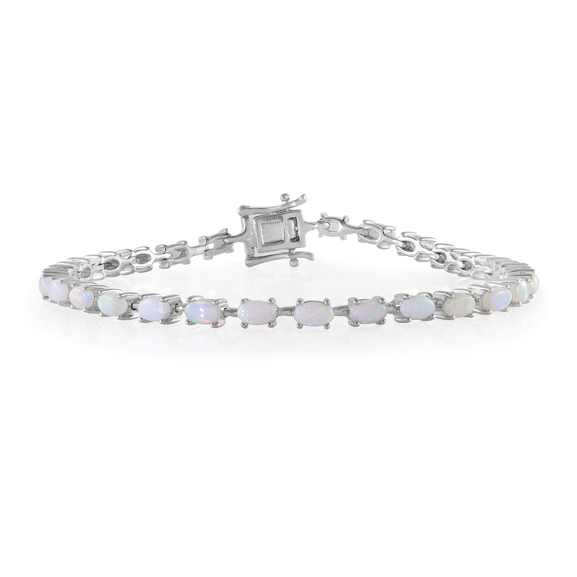 Silberarmband Cavill Opal-Silberarmband 3,93 ct, Platin 925 Sterlingsilber