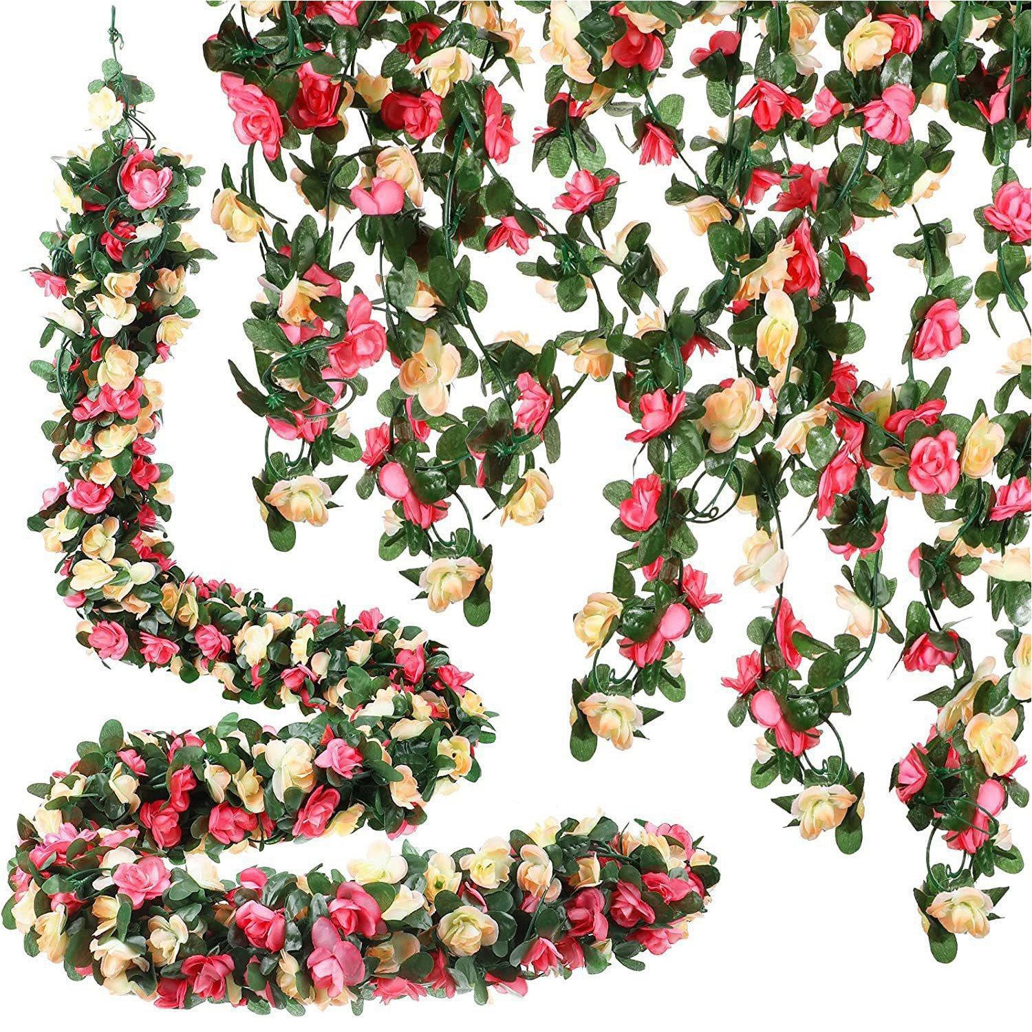 Kunstranke Künstliche Girlande, 2.5M Rosen Blumengirlande günstig online kaufen