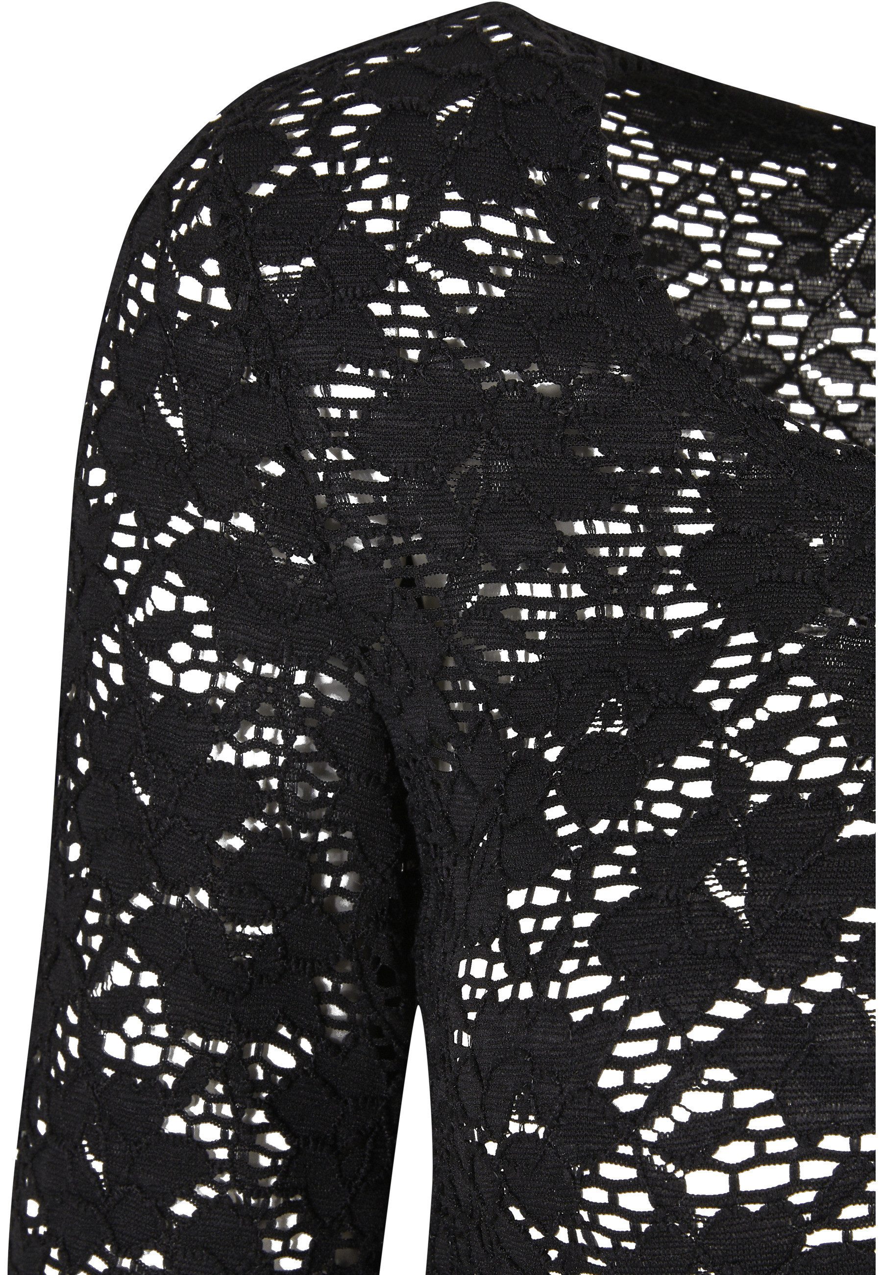 URBAN CLASSICS Langarmshirt Urban Classics Damen Ladies Cropped Lace Longsleeve (1-tlg)