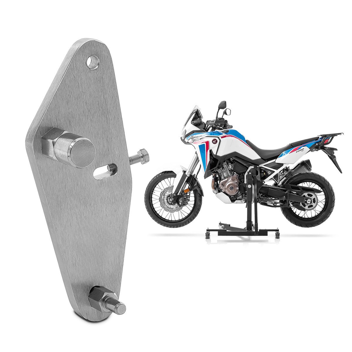 ConStands Motorradheber Adapterplatte für # Power Classic / Evo für Honda Africa Twin Adventur