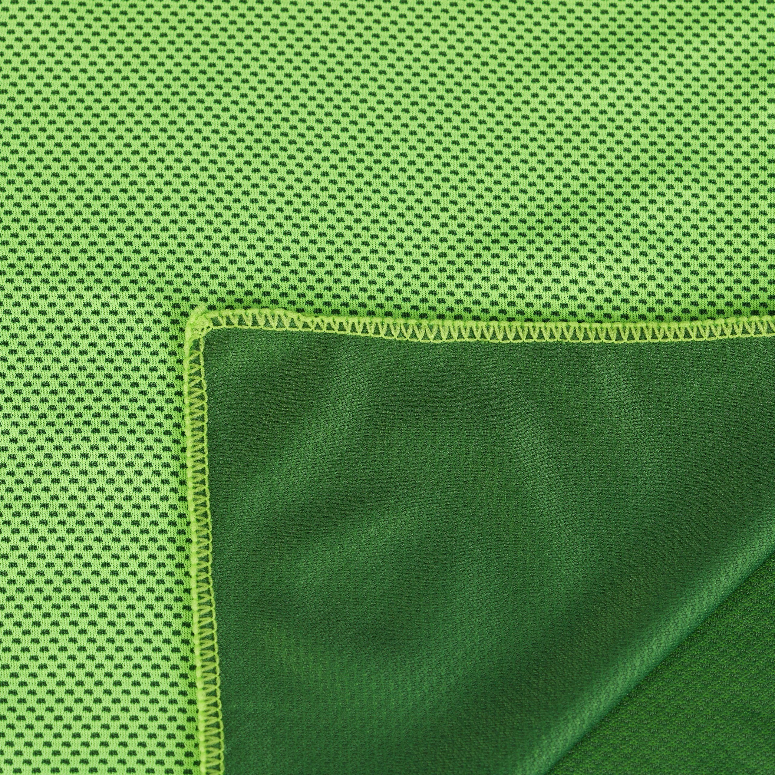 Transparent Grün Kühlendes Sporthandtuch im Handtuch 2er Grau Grün Pack, relaxdays
