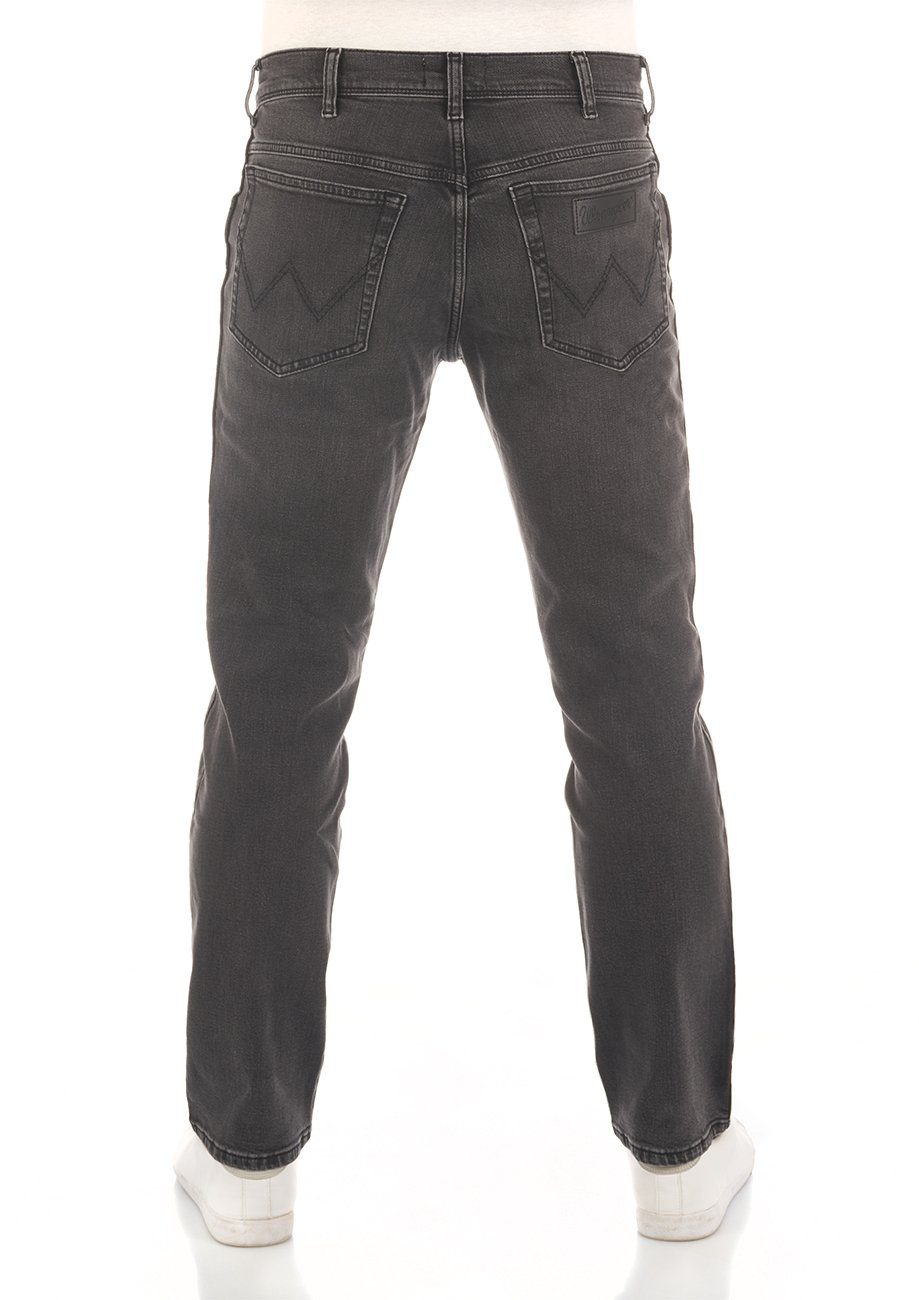 Wrangler Straight-Jeans Regular Fit Denim (WSS1HT24G) Texas Stretch Super Herren Hose Grey Stretch Jeanshose mit