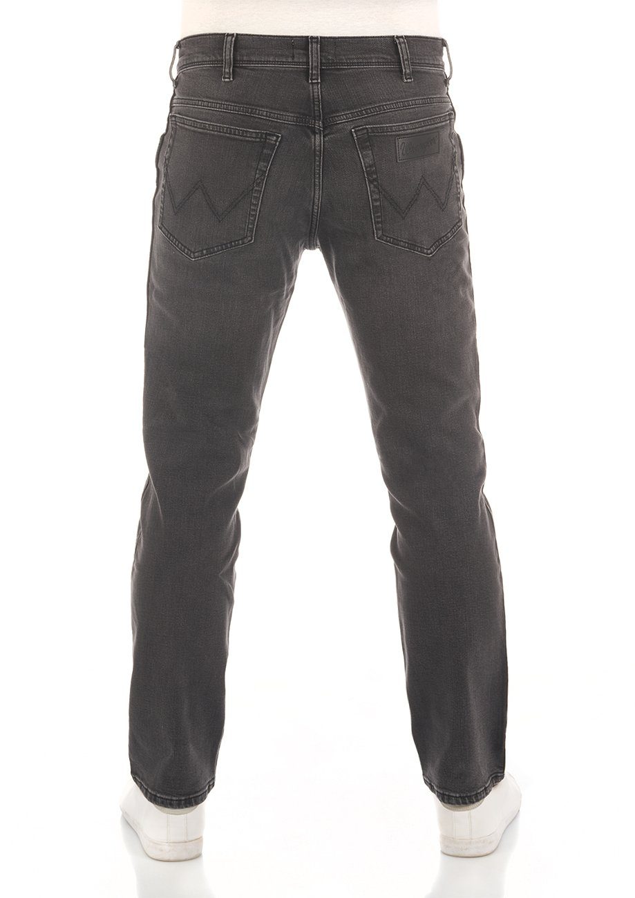 Super Stretch Fit Straight-Jeans Hose Regular mit Jeanshose Stretch Herren Denim Wrangler Texas (WSS1HT24G) Grey