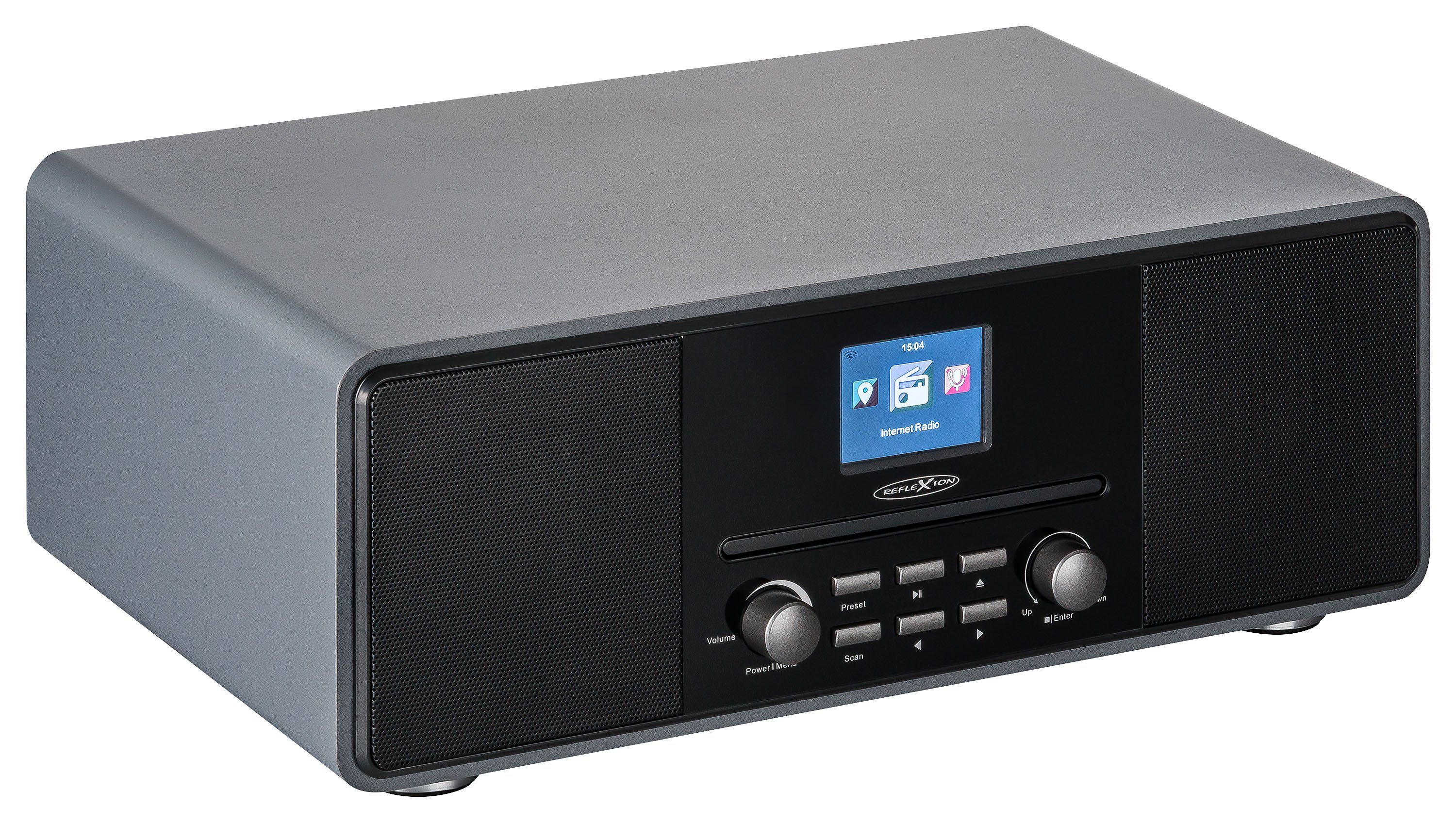 Reflexion HRA19INT Internet-Radio (Digitalradio (DAB), 160 W, 2,4" TFT Farbdisplay, Bluetooth, AUX-IN, Kopfhöreranschluss, WLAN) grau/anthrazit