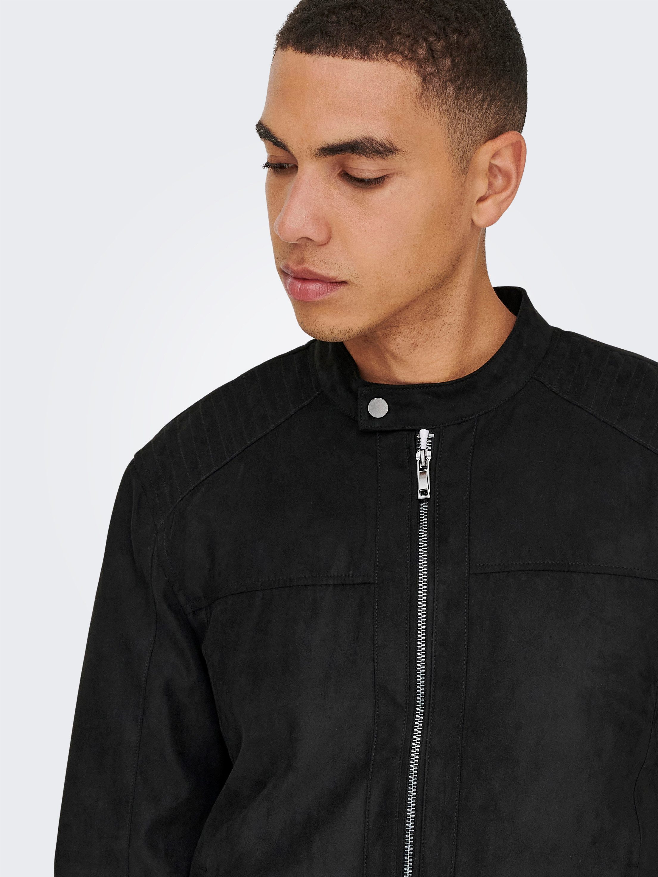 ONLY & SONS Bomberjacke ONSMIKE FAKE SUEDE JACKET OTW – Bild 3 von 5